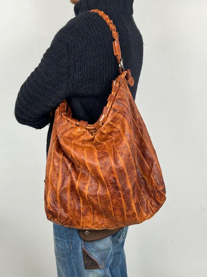 Giorgio Brato Giorgio Brato Brown Eroded Leather Bag Size ONE SIZE - 1 Thumbnail