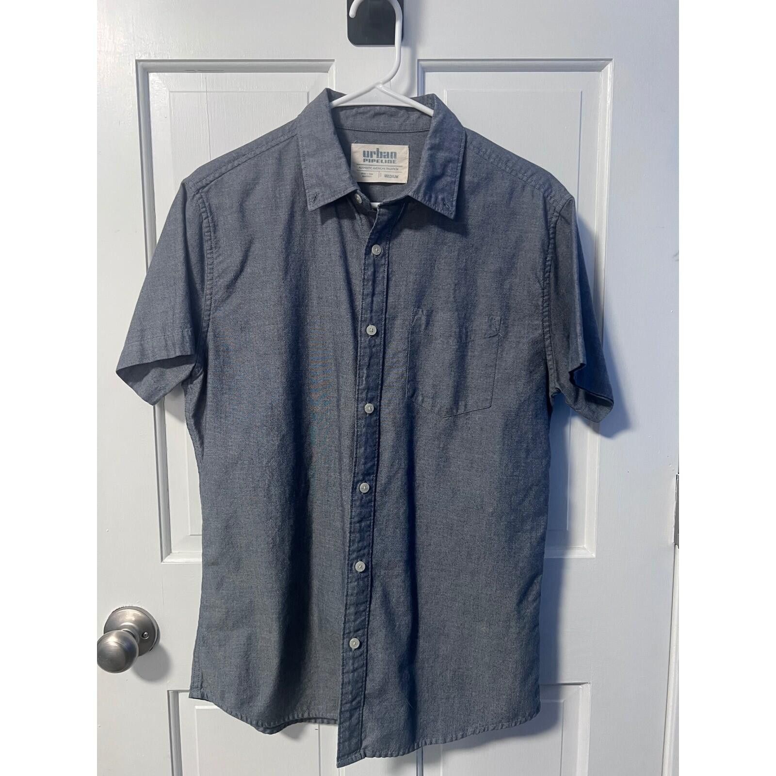 Urban Pipeline Urban Pipeline Shirt Mens Medium Grey Excellent Button Down Size US M / EU 48-50 / 2 - 6 Thumbnail