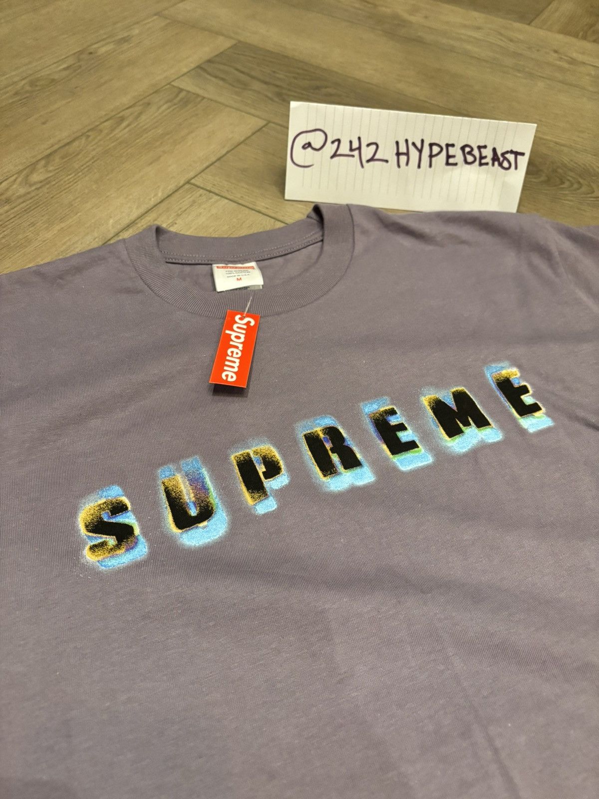 Supreme DS Supreme Stencil Purple tee BRAND NEW Size US M / EU 48-50 / 2 - 4 Thumbnail
