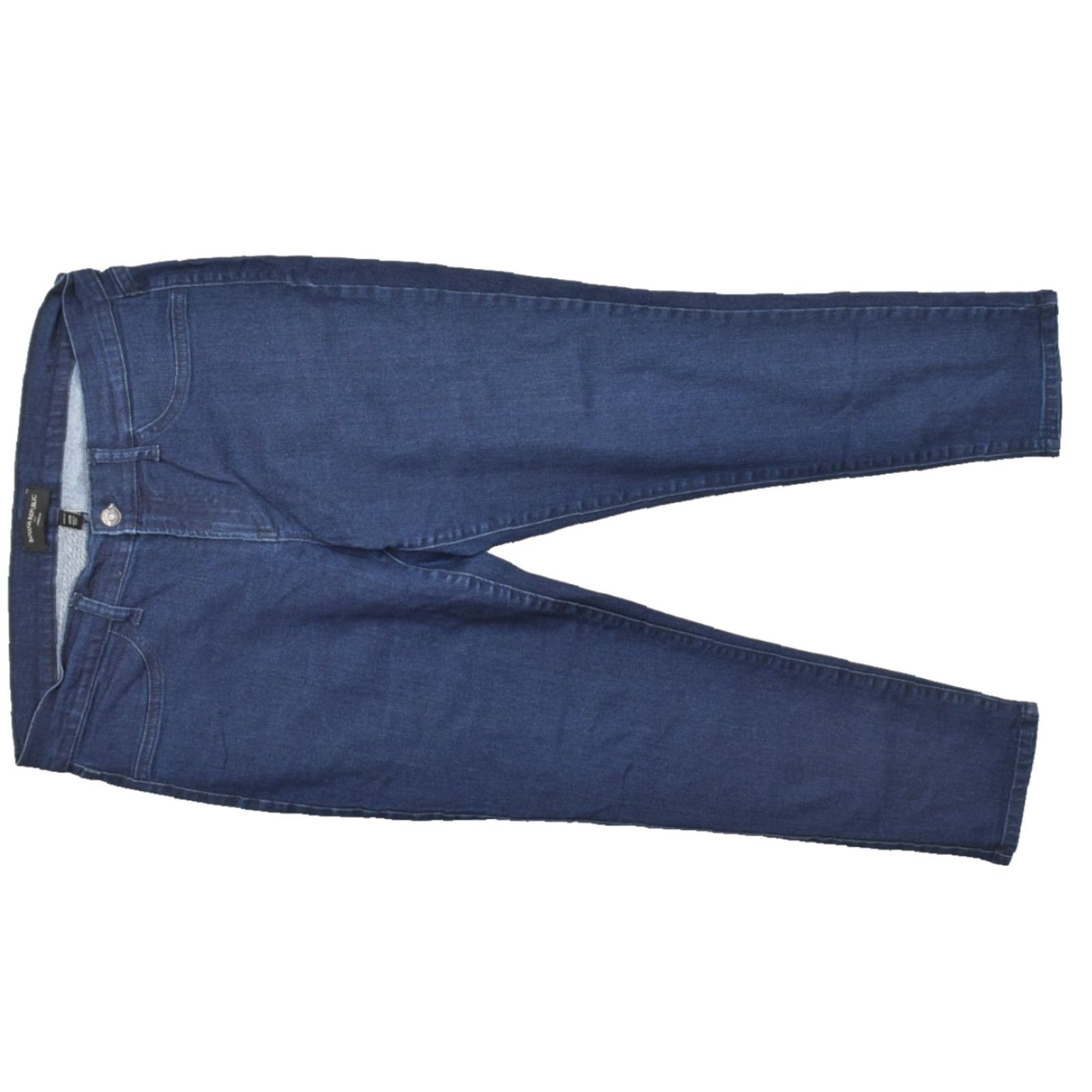 Banana Republic Banana Republic Jeans Women's 12 Regular Dark Wash Denim Stretch 5-Pocket Straight Zip Pocket Mens Womens? Size 34" / US 12 / IT 48 - 2 Thumbnail