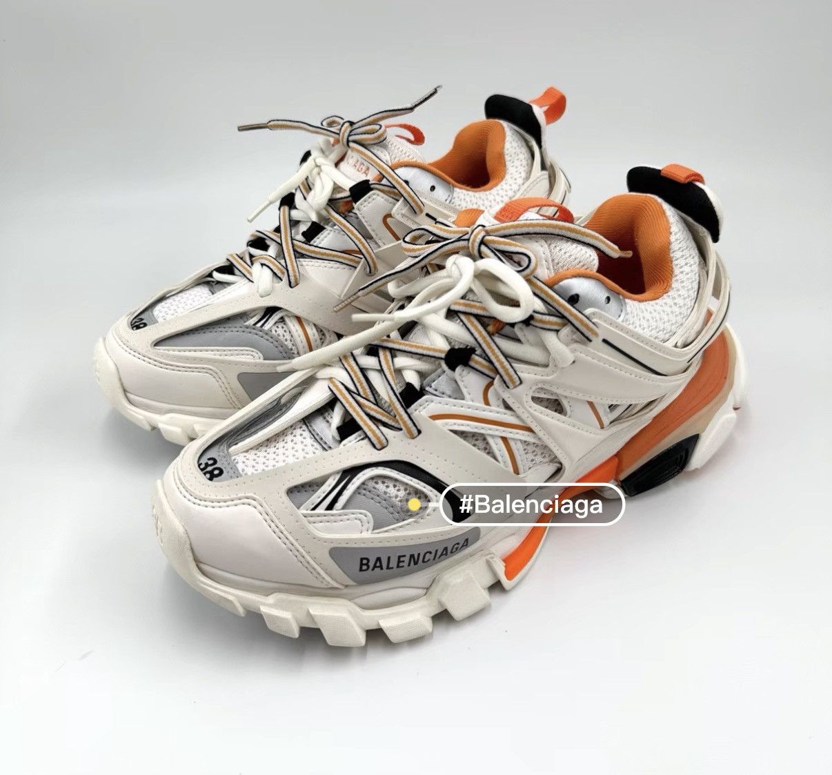 Balenciaga Balenciaga Track White Orange Dad Sneakers K12 Size US 8 / IT 38 - 1 Thumbnail