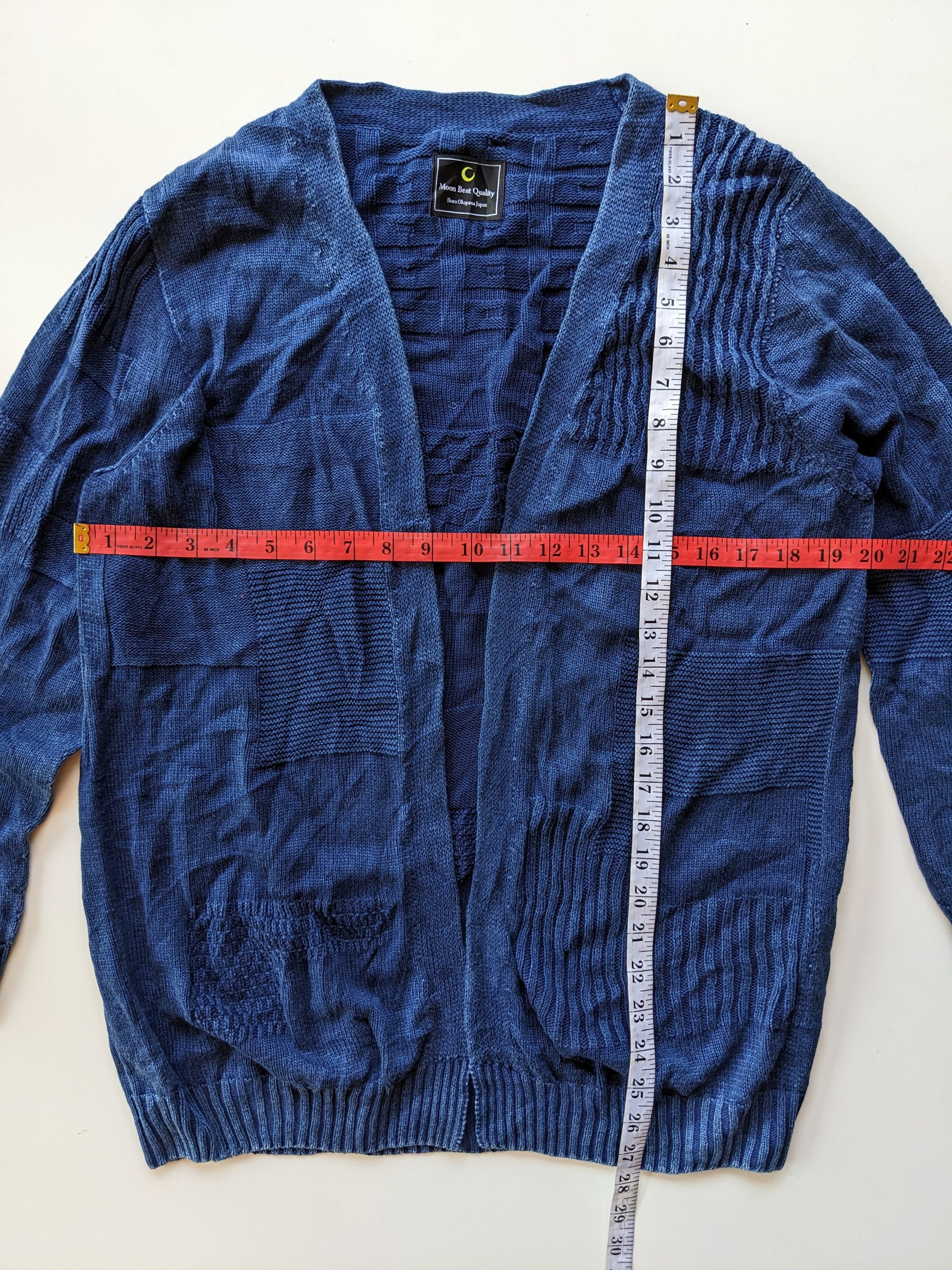 Indigo × Japanese Brand Moon Beat Clothing indigo cardigan Size US M / EU 48-50 / 2 - 7 Thumbnail