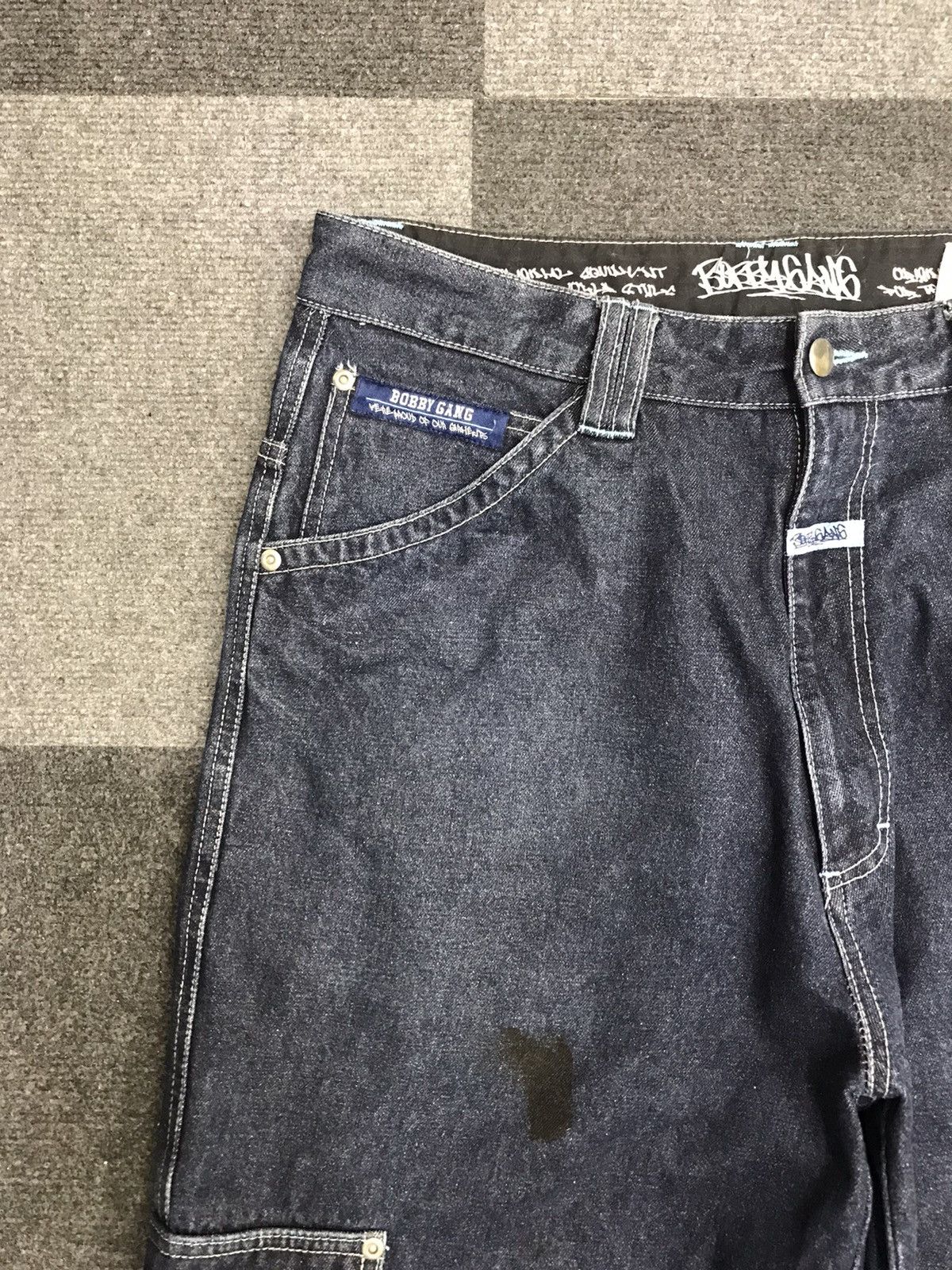 Japanese Brand BAGGY🔥BOBBYGANG Hip Hop Skater Cargo Jeans Size US 32 / EU 48 - 5 Thumbnail