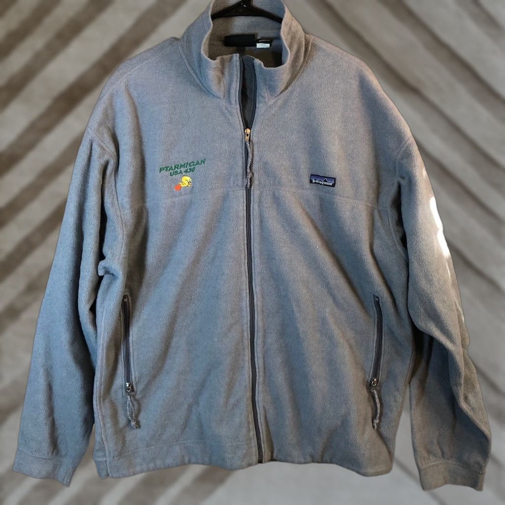Patagonia VINTAGE Patagonia Jacket Gray Ptarmigan USA Fleece Pullover Full Zip 2XL Mens Size US XXL / EU 58 / 5 - 1 Thumbnail