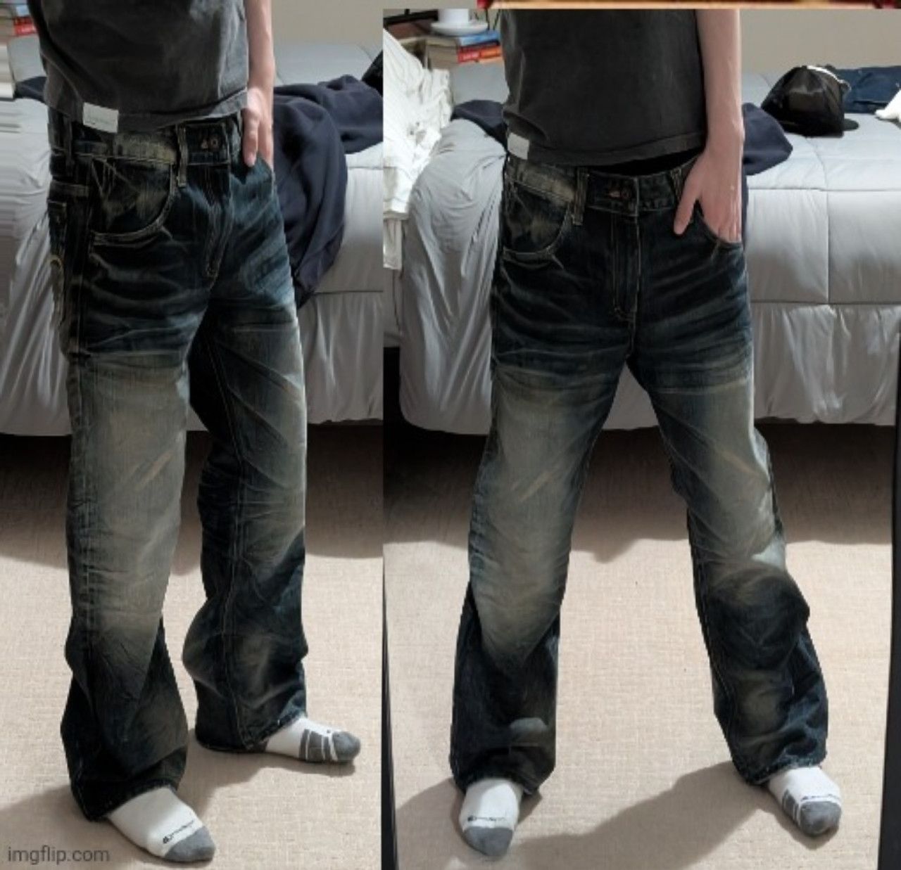 Levi's crazy Y2K mosquito faded bootcut flare archive denim jeans Size US 34 / EU 50 - 1 Thumbnail