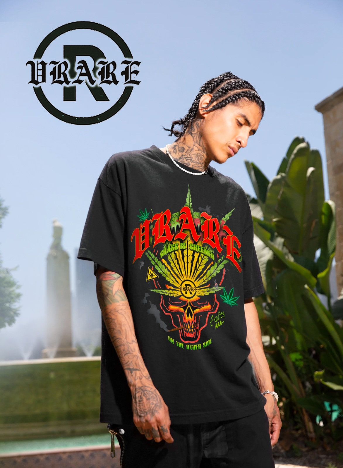 Vintage Custom vintage weed pot head band tee - pantera homage tee Size US L / EU 52-54 / 3 - 9 Thumbnail