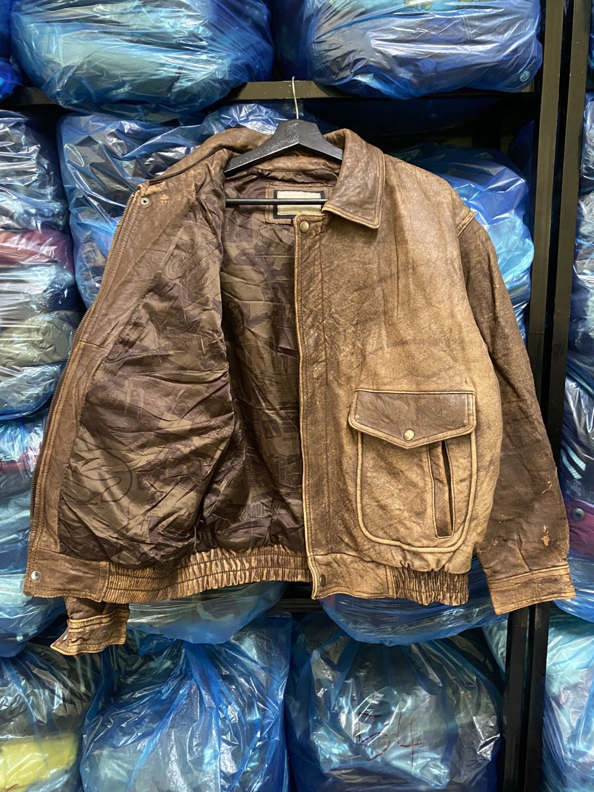 Other Vario Max Distressed Leather Bomber Jacket - Brown Aviator Size US M / EU 48-50 / 2 - 12 Thumbnail
