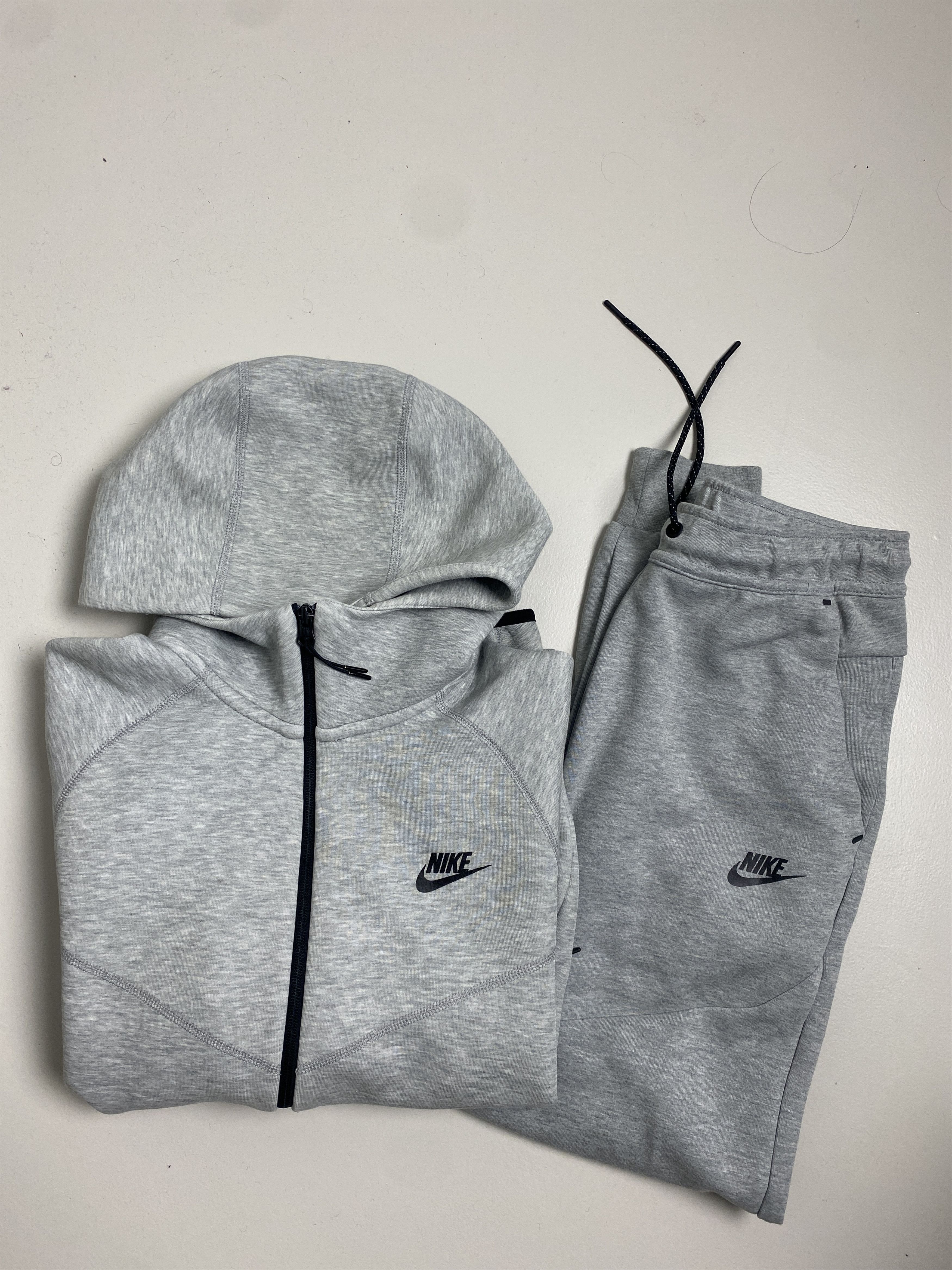 Nike × Stussy Stussy X Nike fleece zip up hoodie grey | Grailed