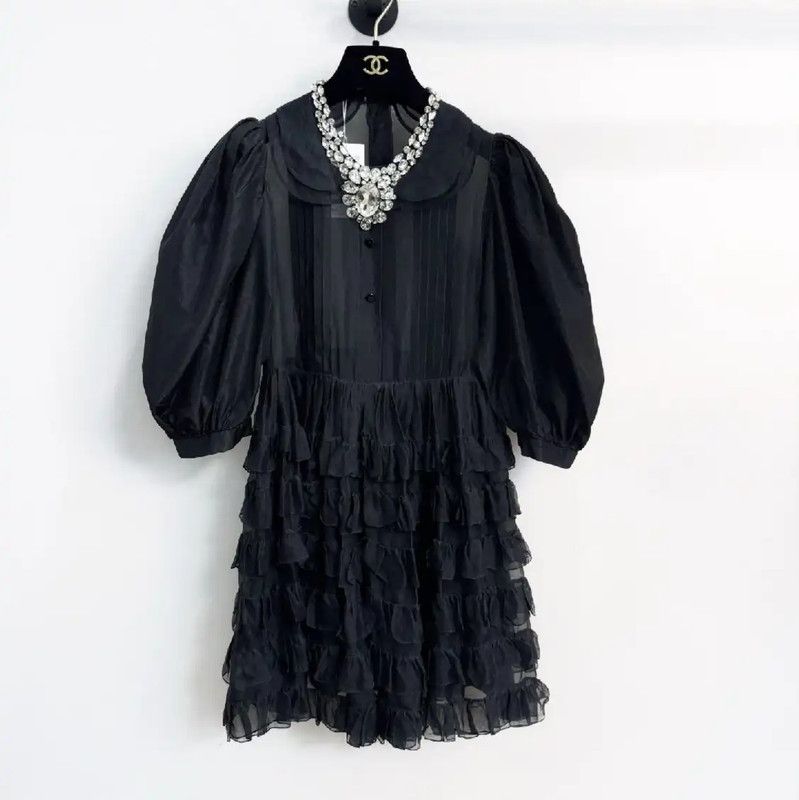 Miu Miu Summer Black Dress Size S 0089