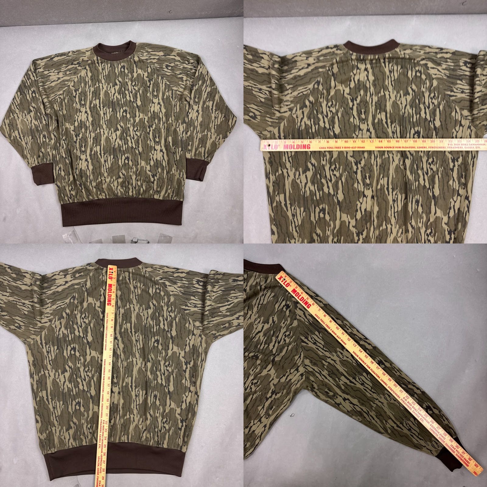 Vintage VINTAGE Mossy Oak Sweatshirt Men Large Bottomland Camo Hunting Crewneck Shirt Mens Green Camouflage Knit Cotton Pullover Vintage 90s? Size US L / EU 52-54 / 3 - 8 Thumbnail