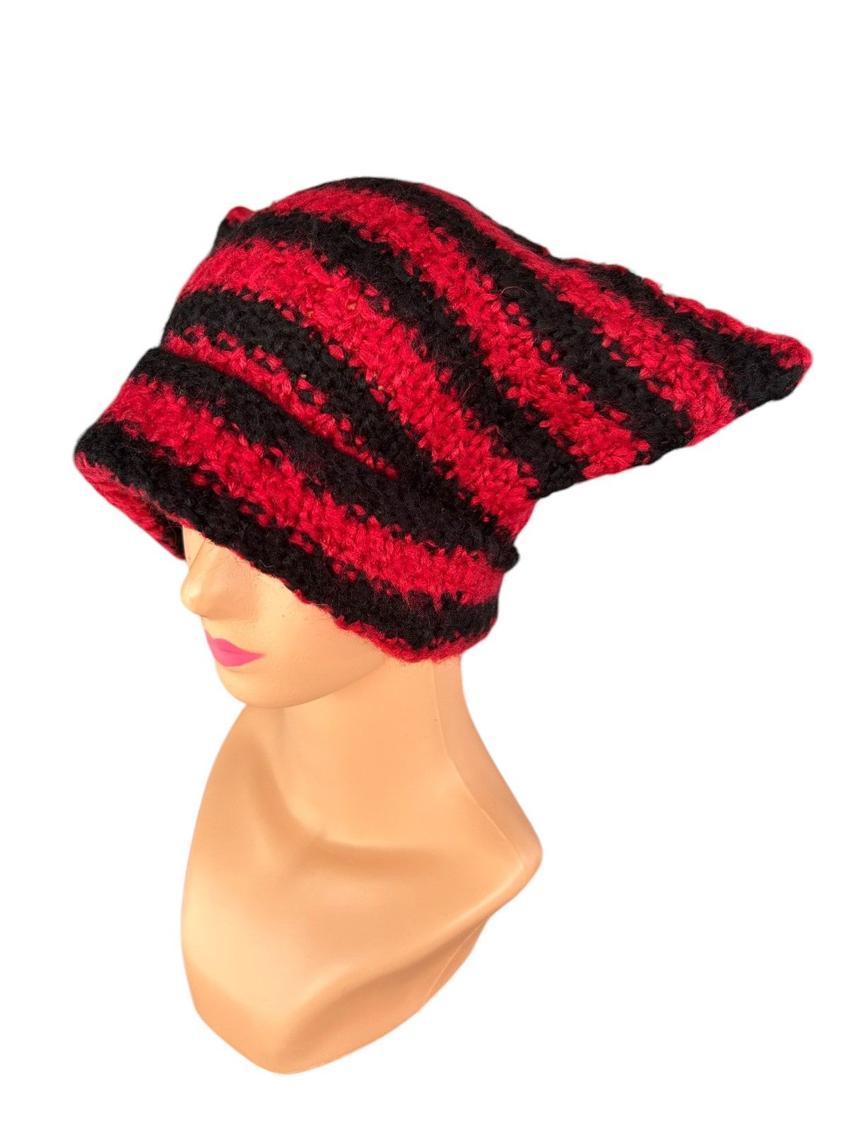 Japanese Brand × Kapital × Vintage Bunny Horn Devil Knitted Big Beanie Hats Size ONE SIZE - 5 Thumbnail