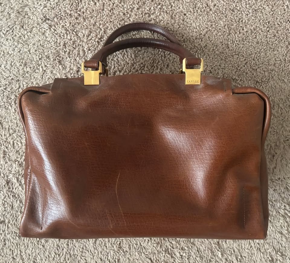 Lanvin VINTAGE LANVIN BROWN LEATHER PURSE / DOCTOR'S BAG $4,999 OBO Size ONE SIZE - 3 Thumbnail
