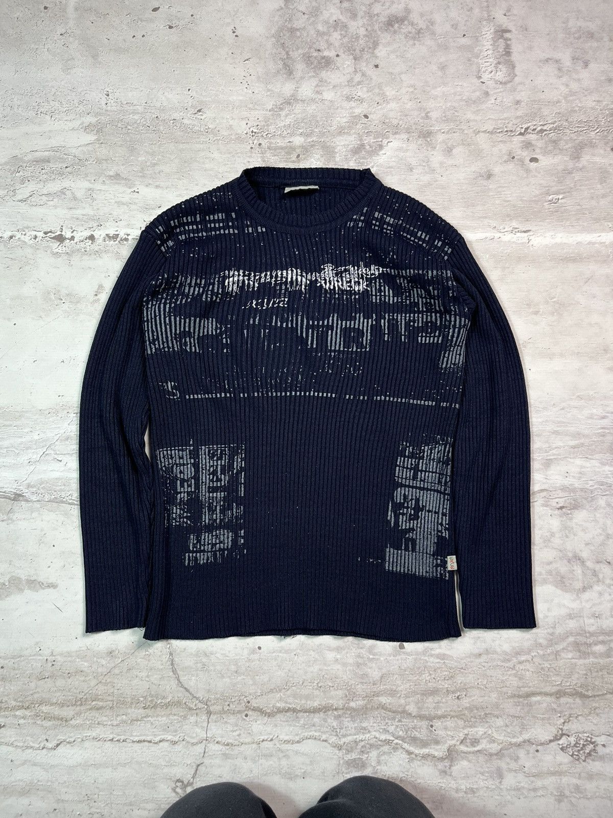 Japanese Brand × Vintage Crazy Y2K Printed Sweater Navy Opium Dragon Japanese Tribal Size US M / EU 48-50 / 2 - 5 Thumbnail