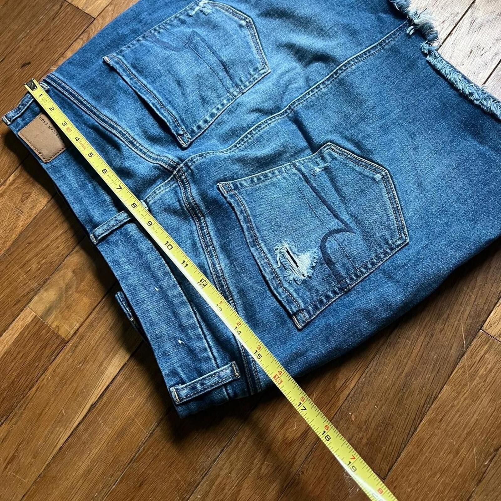 American Eagle Outfitters American Eagle Outfitters Jean Skirt Distressed Blue Jean Size 32" / US 10 / IT 46 - 7 Thumbnail
