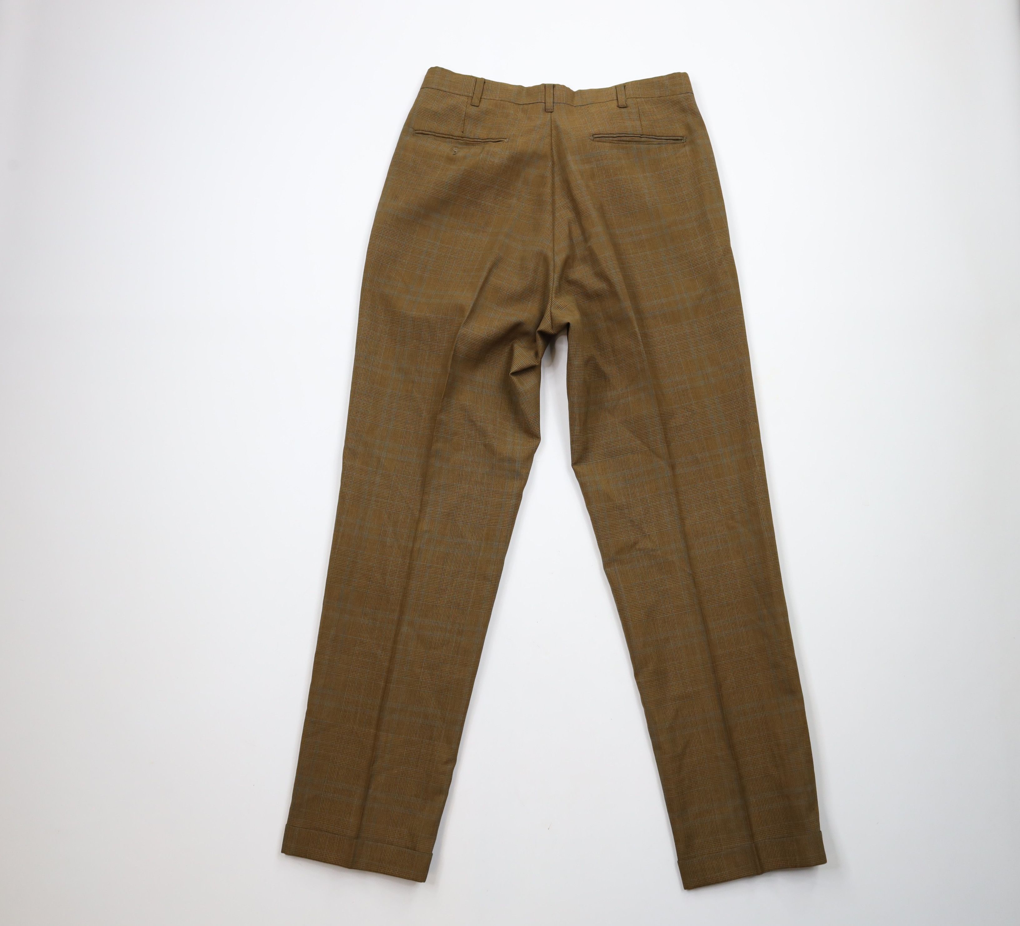 Vintage Vintage 70s Streetwear Flat Front Chino Pants Plaid USA Size US 32 / EU 48 - 9 Thumbnail