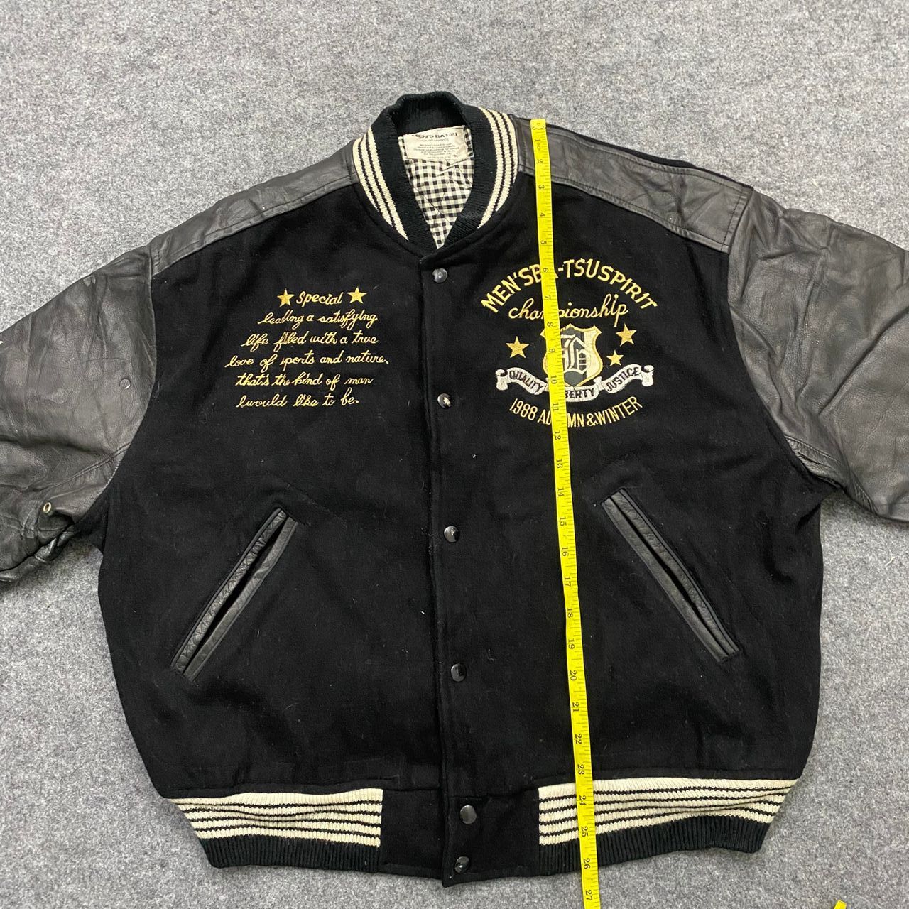 Japanese Brand 💥Best Offer💥Vintage Men's Ba-tsu Spirit Varsity Jacket Size US L / EU 52-54 / 3 - 14 Thumbnail