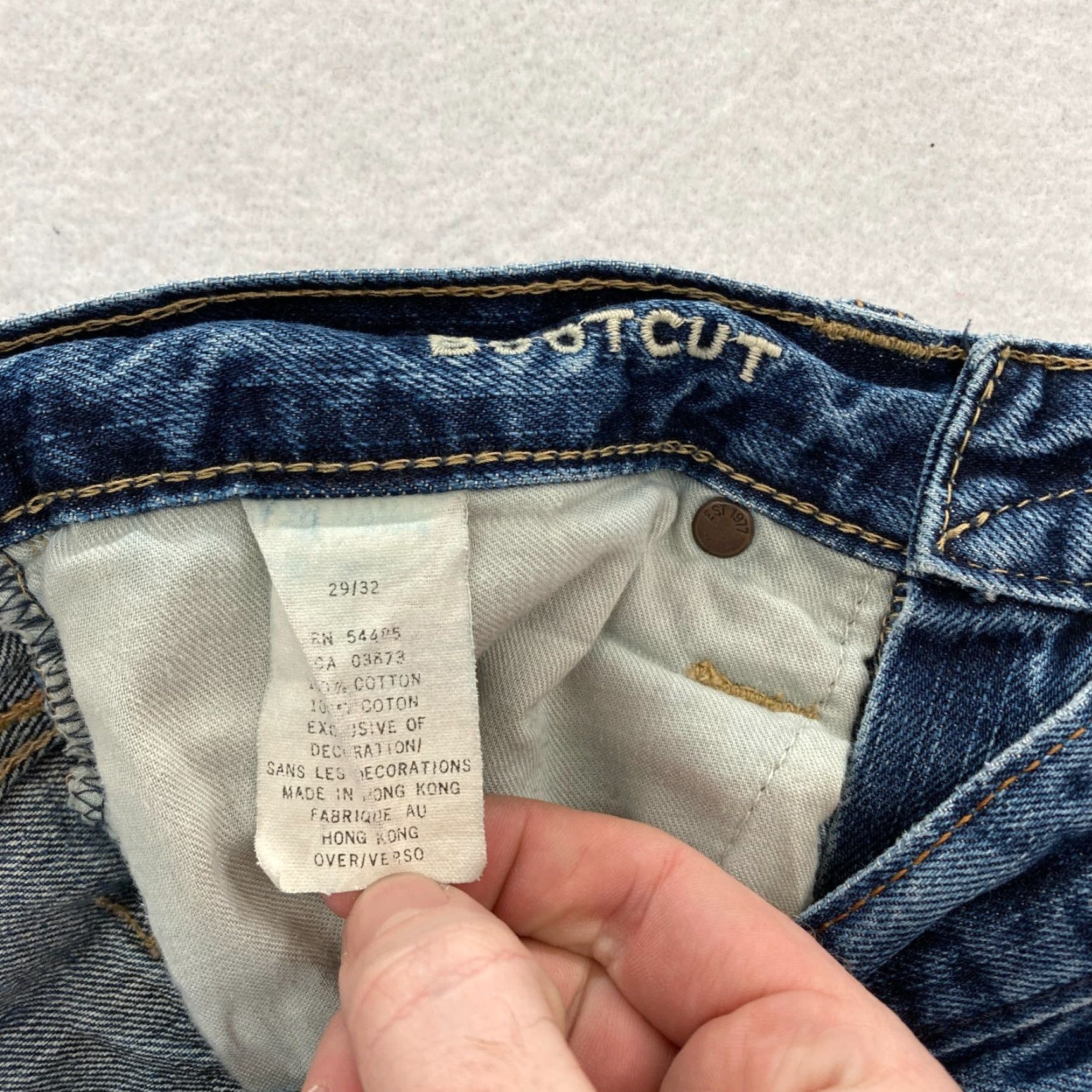 American Eagle Outfitters American Eagle Jeans Mens 29x32 Bootcut Medium Wash Blue Denim Distressed Pants Jeans Size US 29 - 5 Thumbnail