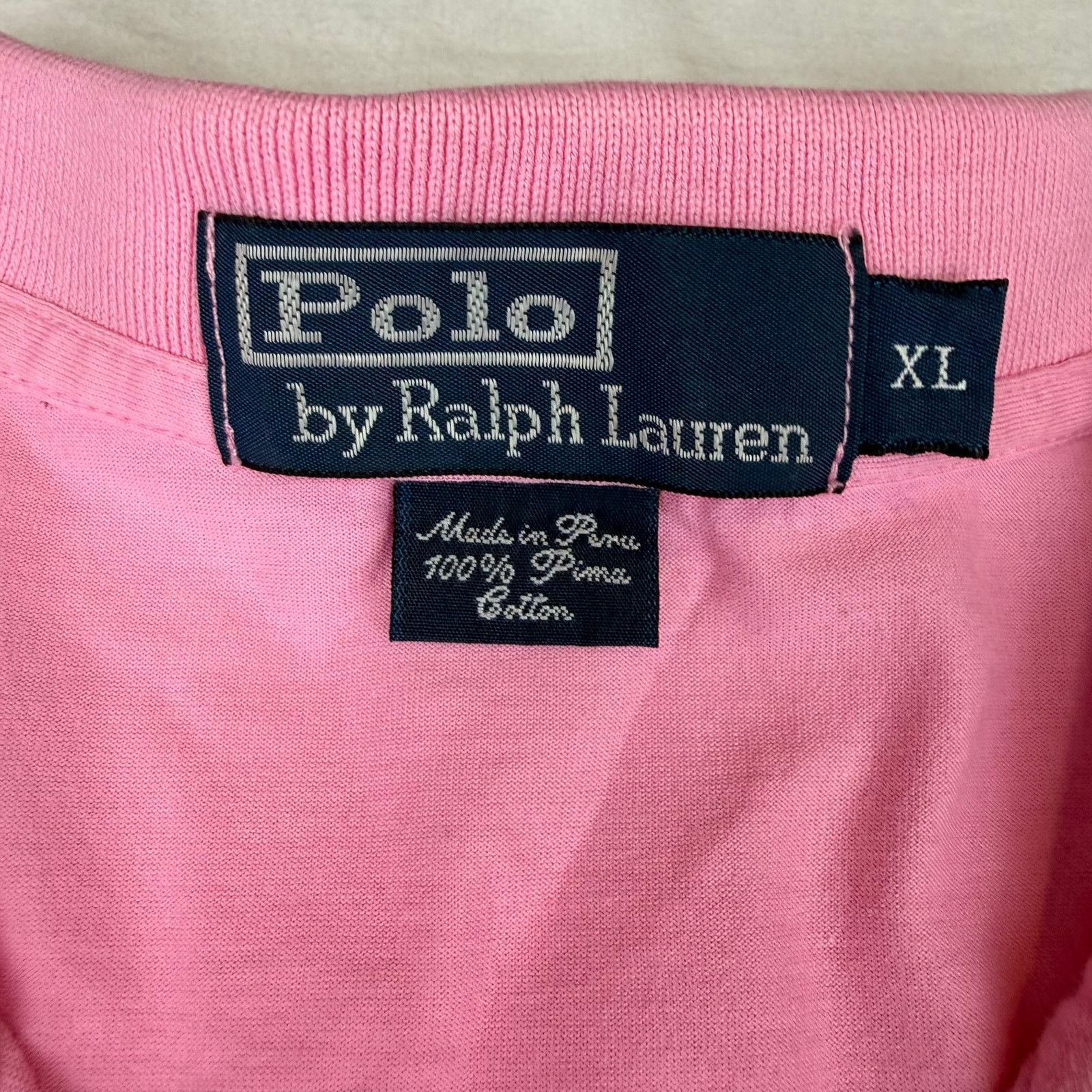 Polo Ralph Lauren Polo Ralph Lauren Pink Pima Cotton Polo Shirt XL Size US XL / EU 56 / 4 - 4 Thumbnail