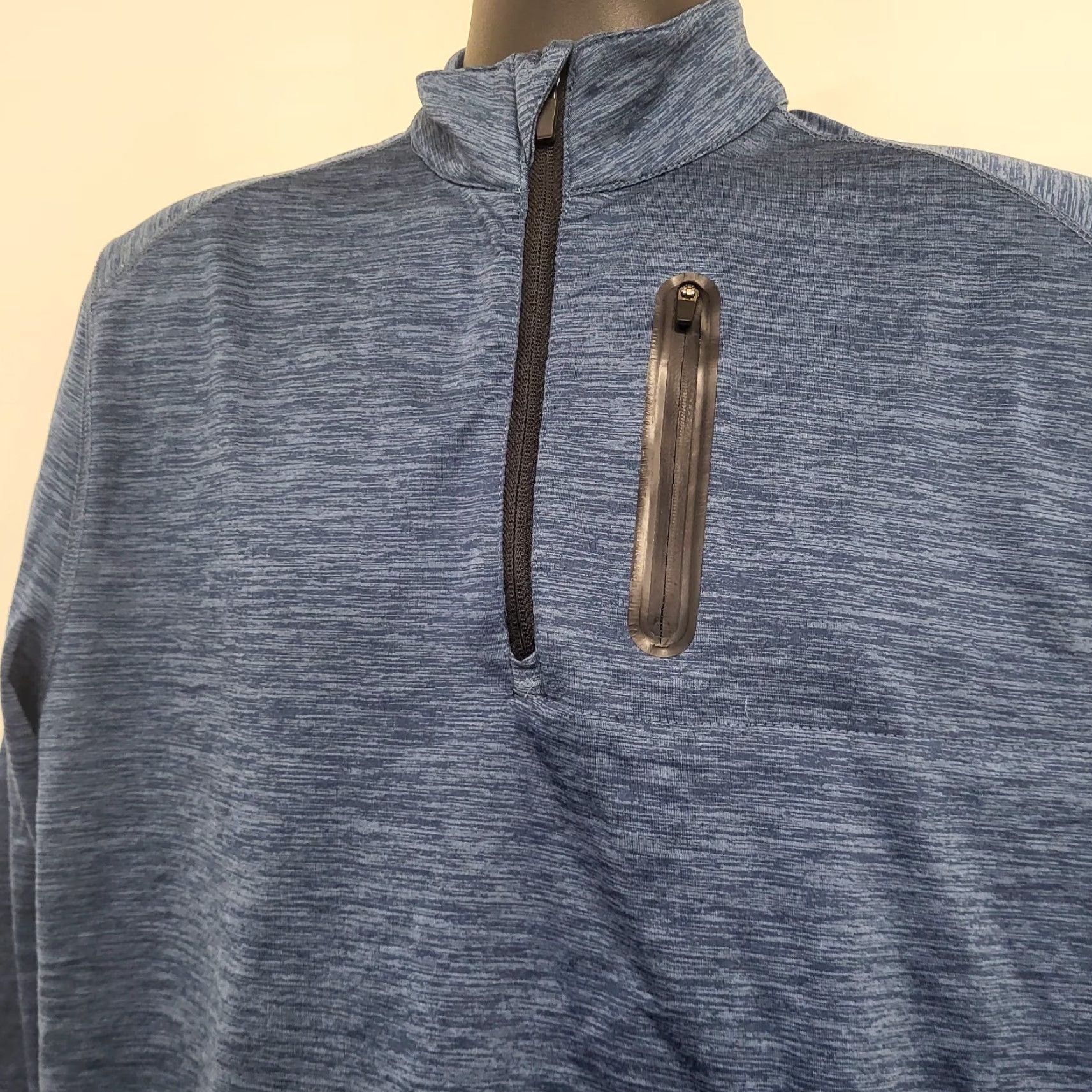 PGA Tour PGA Tour Sweater 1/2 Zip Men's Medium Dark Heather Blue Long Sleeve Pocket Size US M / EU 48-50 / 2 - 4 Thumbnail