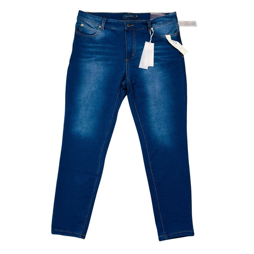 Elie Tahari NWT New Tahari Kelly Mid-Rise Skinny Blue Jeans Size 12 Pet Size 34" / US 12 / IT 48 - 2 Thumbnail