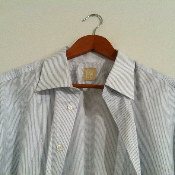 Ike Behar IKE BEHAR MENS 100%COTTON DRESS SHIRT W/FRENCH CUFFS 17.5 Size US XL / EU 56 / 4 - 3 Thumbnail