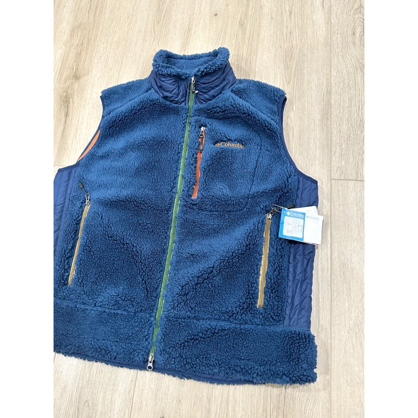 Vintage NWT Columbia Men's Vest XL Blue Orange Fleece Omni-Wind Archer Ridge Hiking Outdoor Casual Summer Fall Winter Size US XL / EU 56 / 4 - 2 Thumbnail