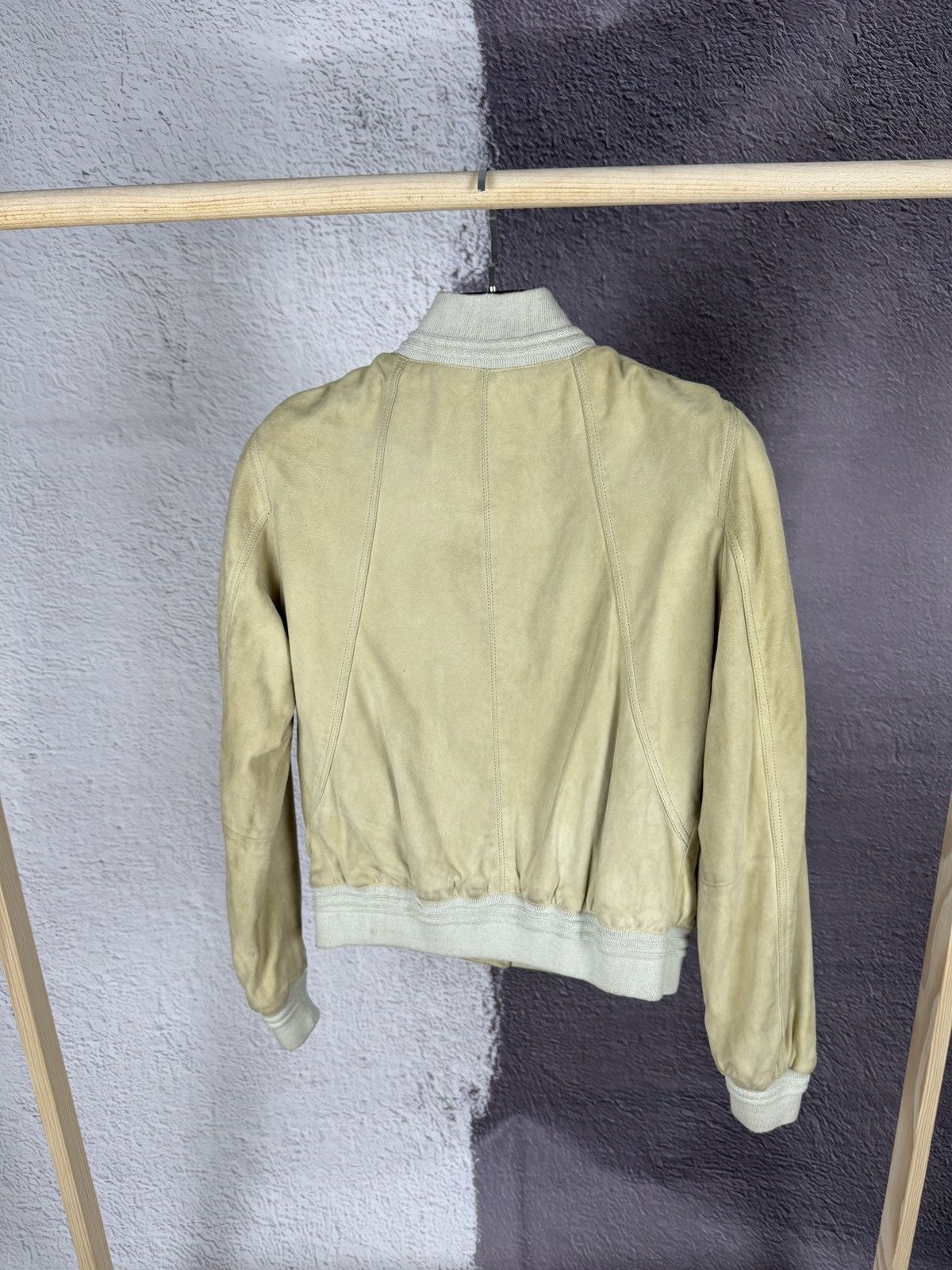 Japanese Brand Yuko beige leather bomber jacket Japanese style Size XL / US 12-14 / IT 48-50 - 11 Thumbnail