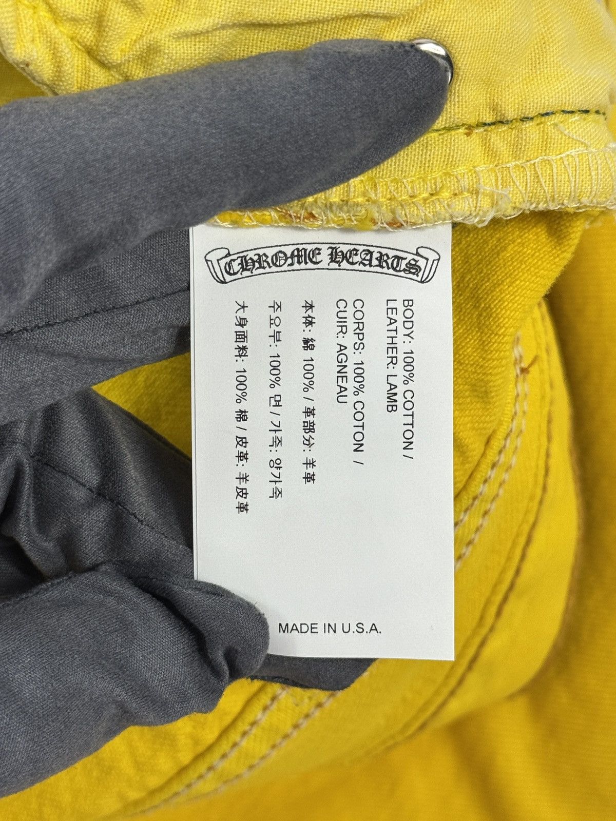 Chrome Hearts YELLOW F&F CROSS PATCH SILVER STUDS VINTAGE JEANS (RARE) Size US 38 / EU 54 - 14 Thumbnail