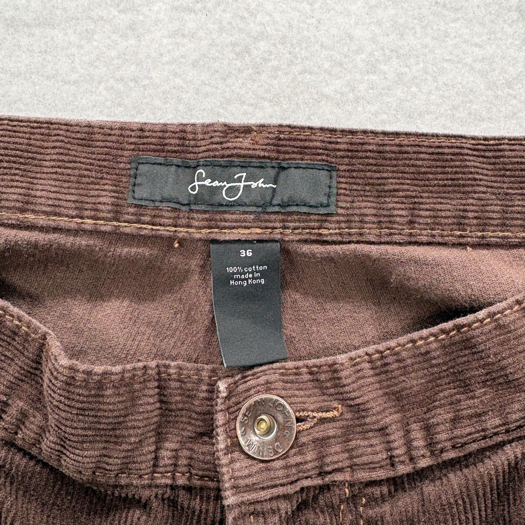Sean John VINTAGE Sean John Corduroy Pants Mens 36x30 Brown 5-Pocket Straight Streetwear Y2K Skate Chino Pants Mens Brown 5-Pocket Corduroy Streetwear Y2K Skate Size US 36 / EU 52 - 4 Thumbnail