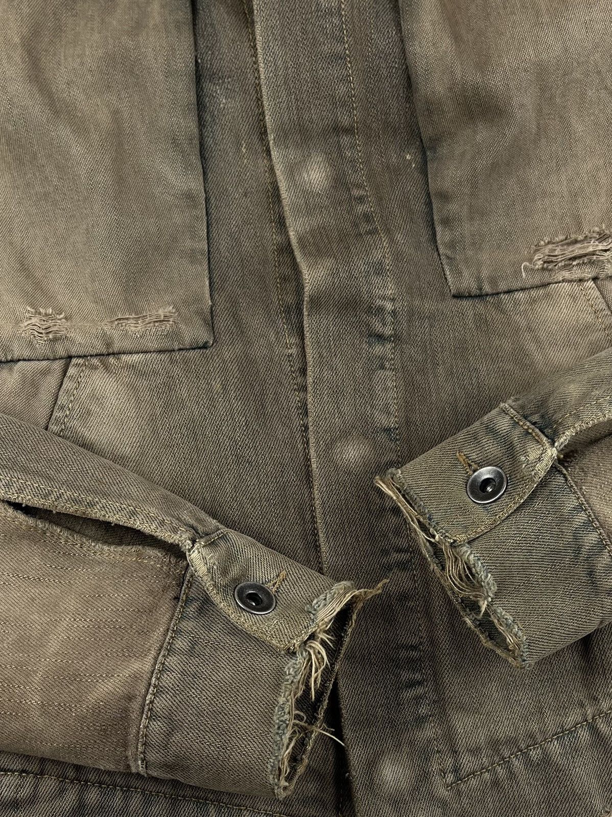 Rick Owens FW06 Rick Owens Dustulator Dark Shadow Denim Jacket Thrashed Size US S / EU 44-46 / 1 - 7 Thumbnail