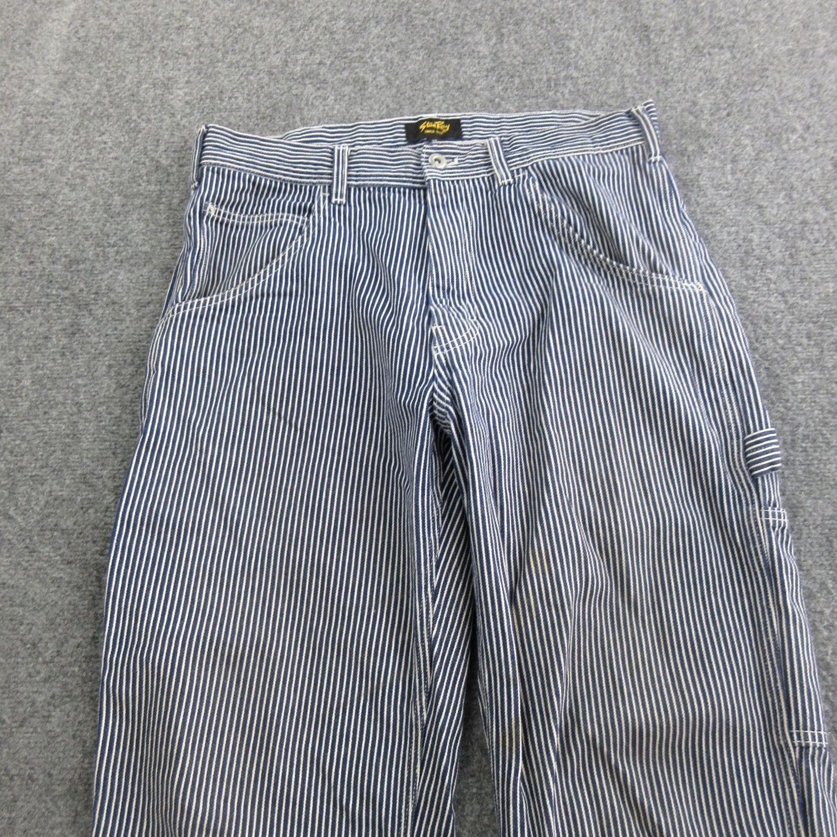Stan Ray Stan Ray Pants Mens 32x25 Blue Hickory Stripe Carpenter Denim Workwear Relaxed Pants Mens Size US 32 / EU 48 - 3 Thumbnail