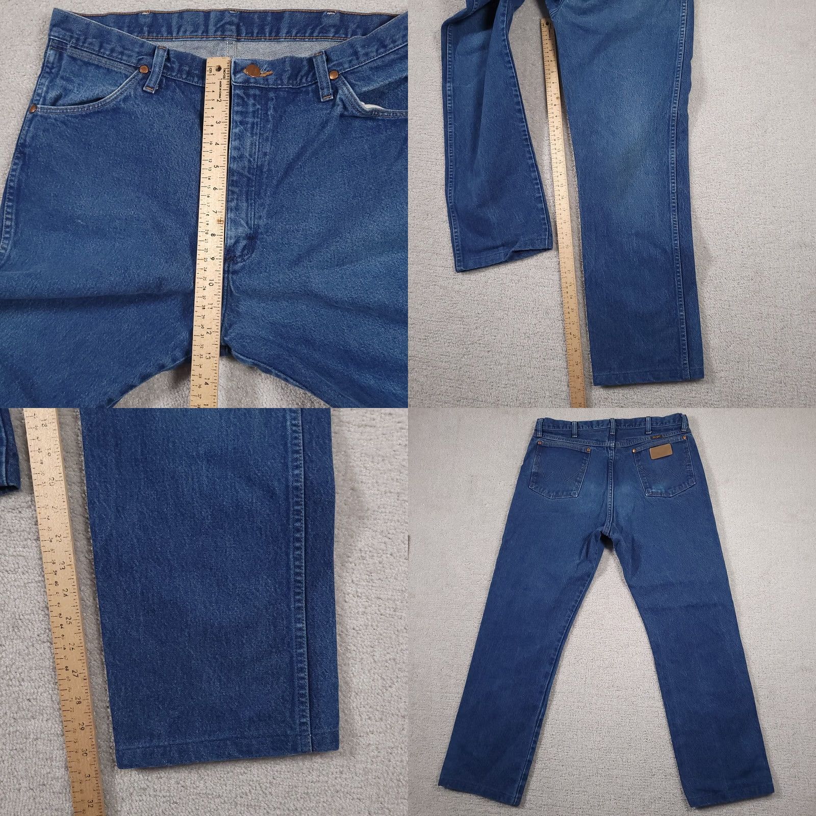 Wrangler VINTAGE Wrangler Cowboy Cut Jeans 13MWZ Original Fit Men 38x33 Hemmed 35x31 Blue Denim Cowboy Mens Jeans Size US 38 / EU 54 - 8 Thumbnail