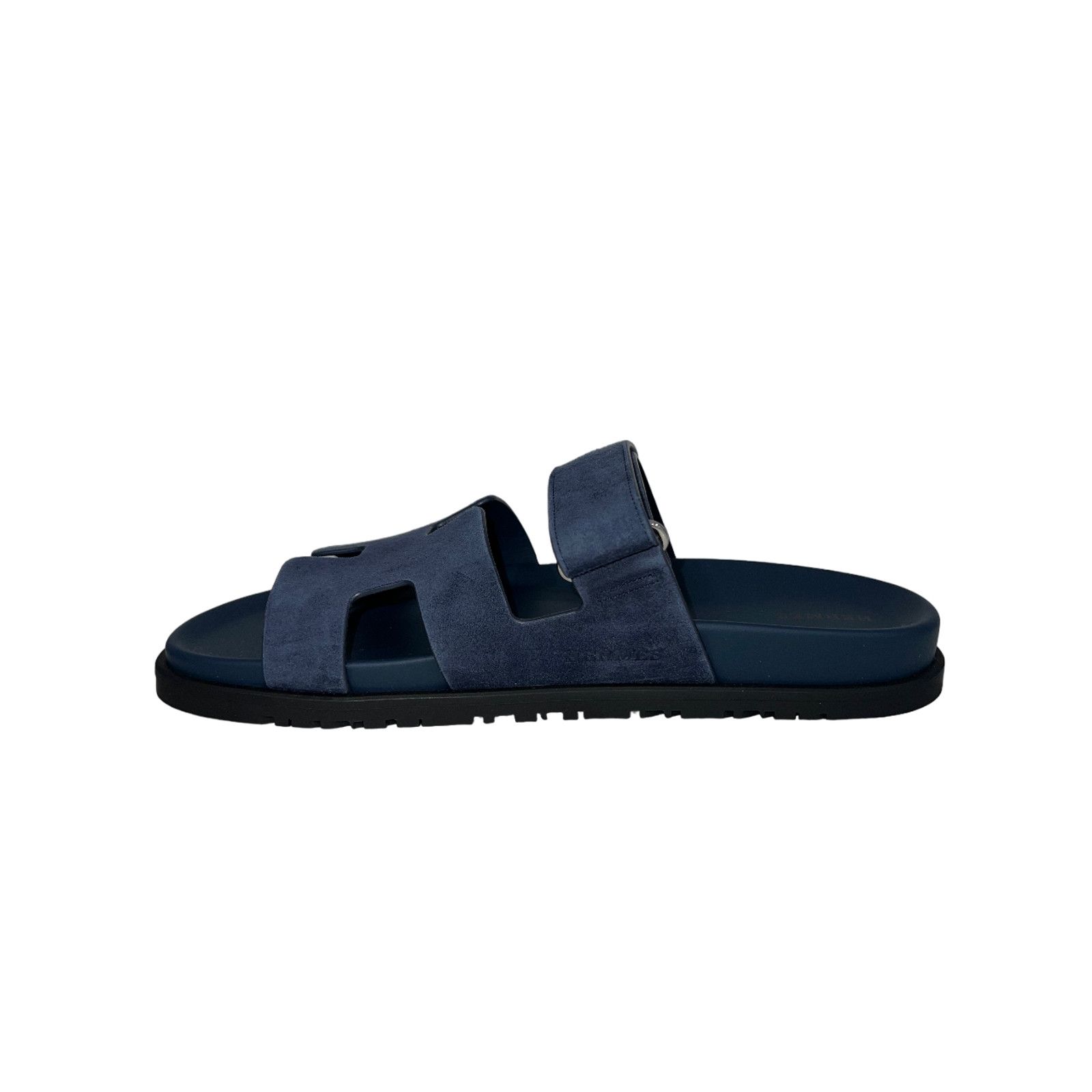 Hermes Hermes Chypre Sandal Blue Celeste Dark Suede Logo Strap Size US 12 / IT 42 - 8 Thumbnail