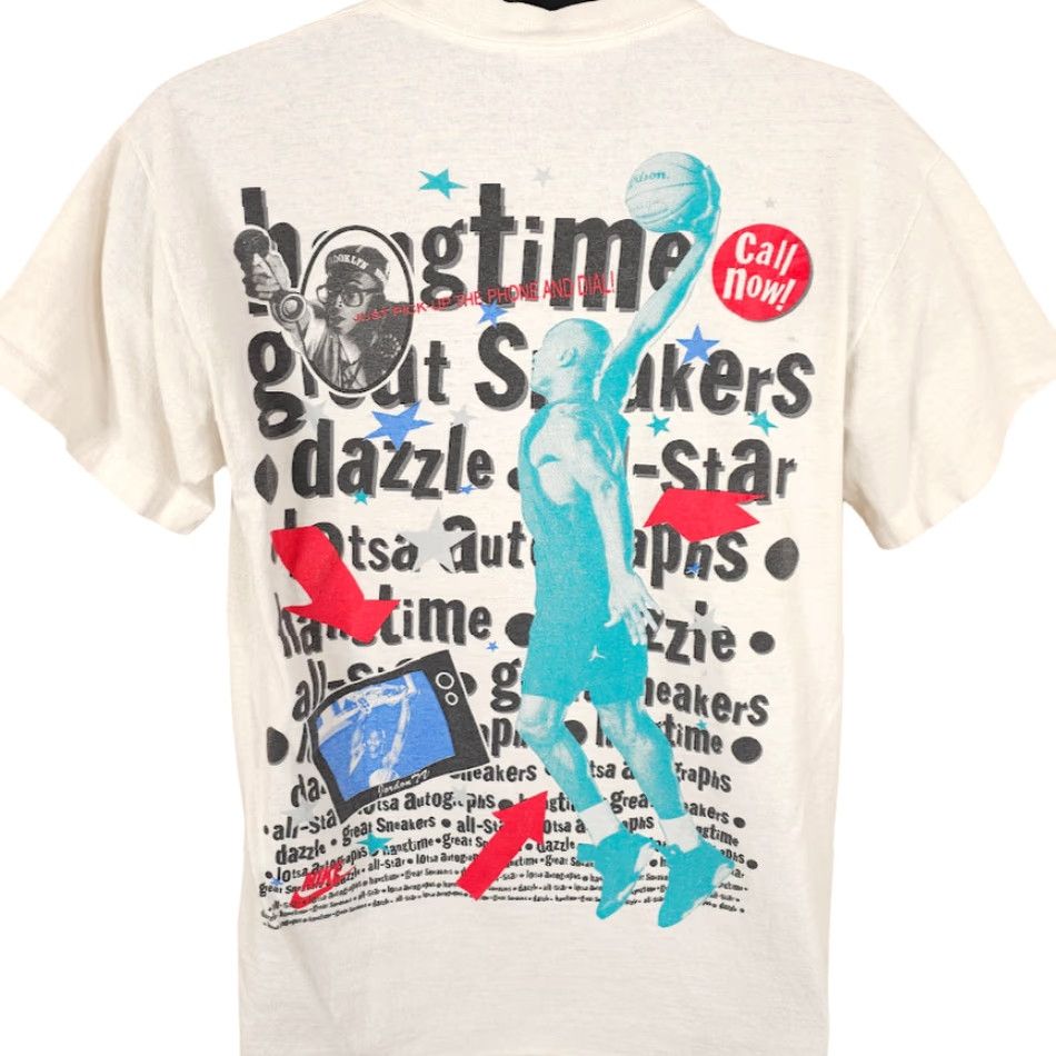 Nike VINTAGE Air Jordan Flight School T Shirt Mens Size Medium White Nike USA 80s 90s Spike Lee Gray Tag Made In USA Mens Nike Air Streetwear T Shirt Size US M / EU 48-50 / 2 - 4 Thumbnail