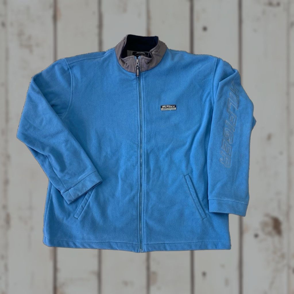 Tommy Hilfiger VINTAGE Tommy Hilfiger Blue Fleece Jacket Zip Logo Athletic XL Jacket Men Regular 90s USA Nautical Outdoor Inner Polyester Lining Pockets 1/4 Zip Size US XL / EU 56 / 4 - 1 Thumbnail