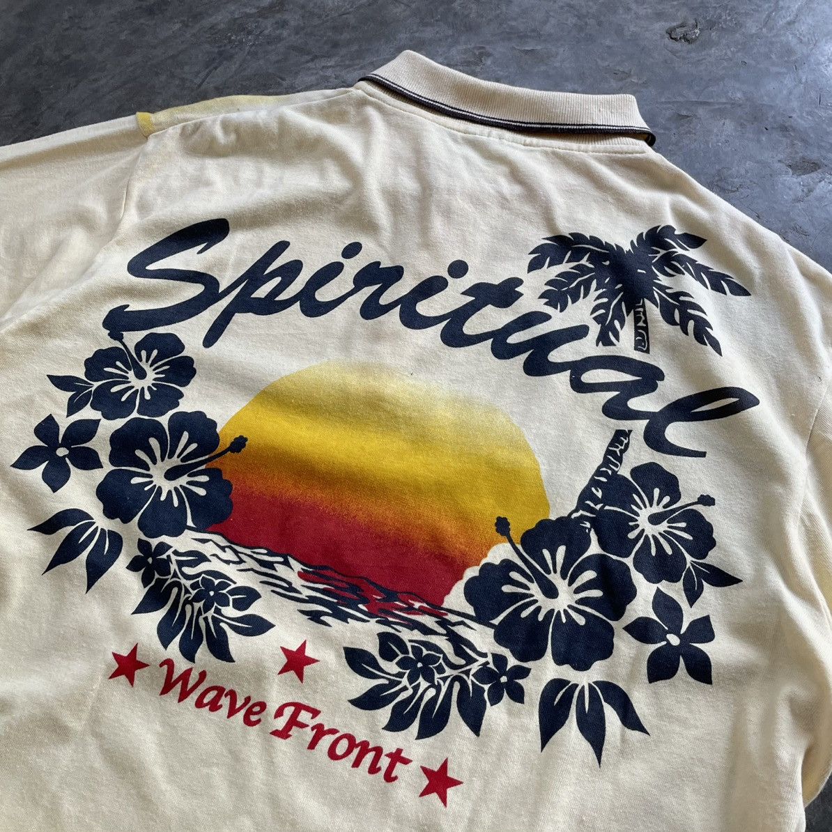 Vintage Spiritual wave front poloshirt Size US M / EU 48-50 / 2 - 5 Thumbnail