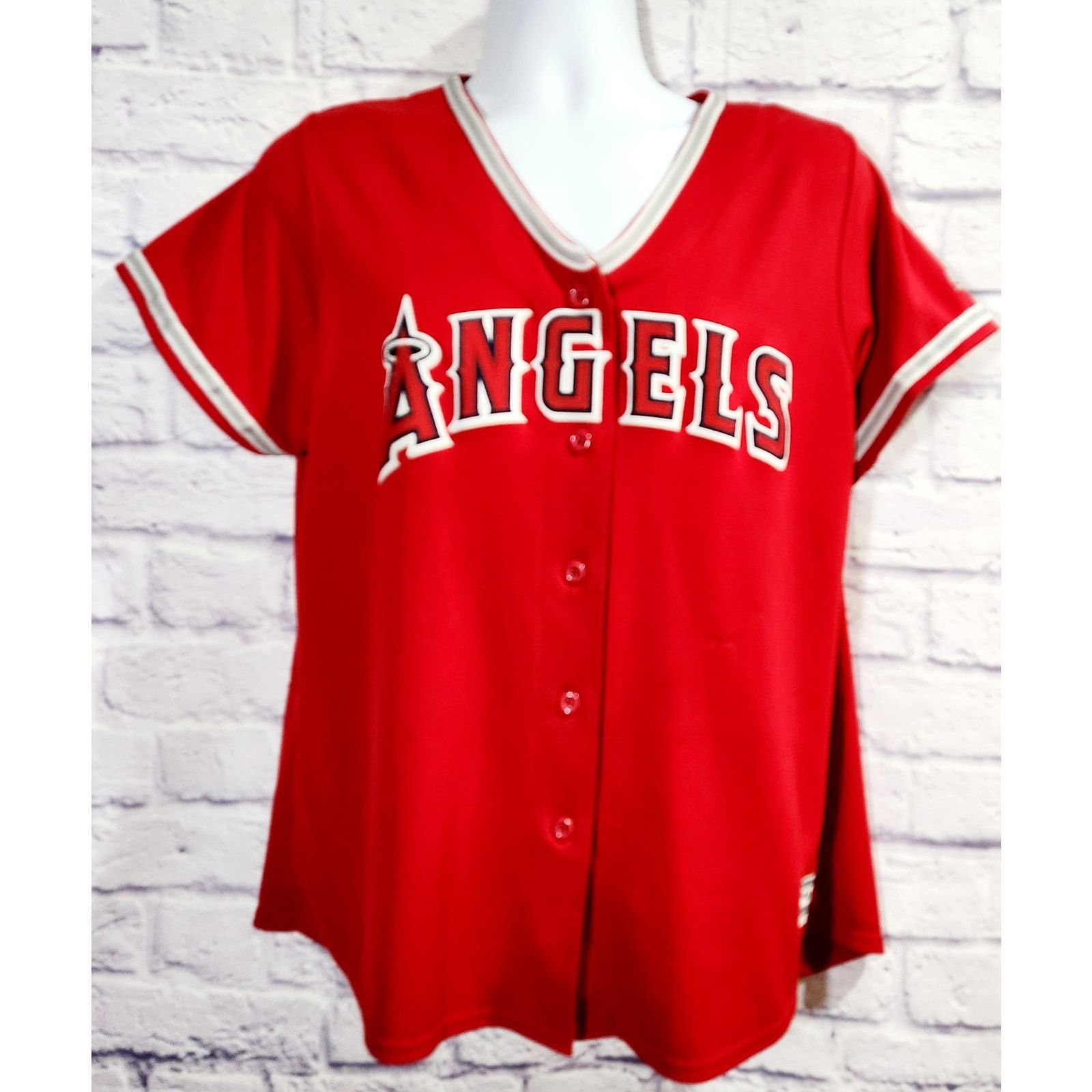 Majestic Red White LA Angels Ohtani 17 Women's Jersey XXL