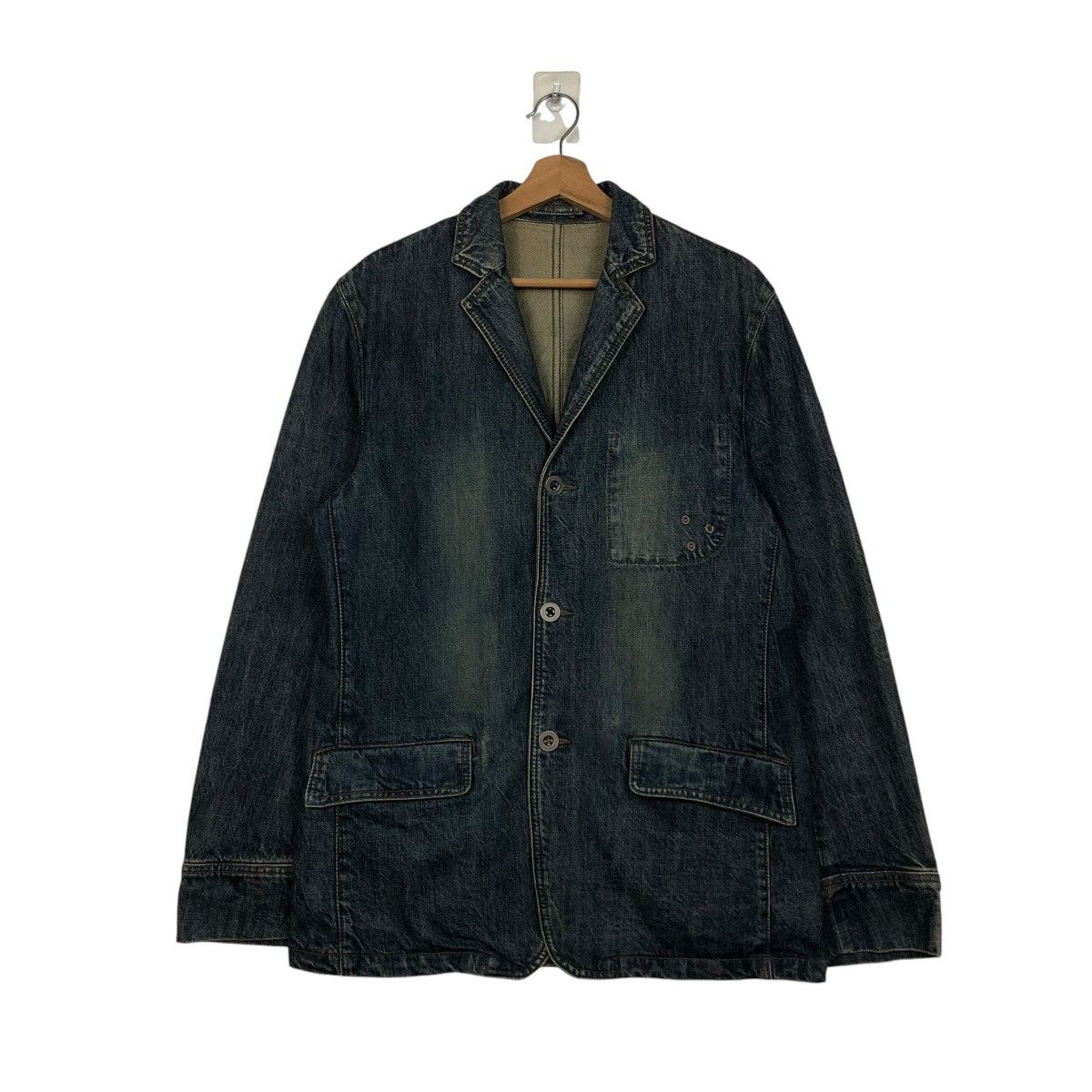 PPFM 🔥VINTAGE DENIM BIKER JACKET PPFM ISSEY MIYAKE Size US L / EU 52-54 / 3 - 3 Thumbnail