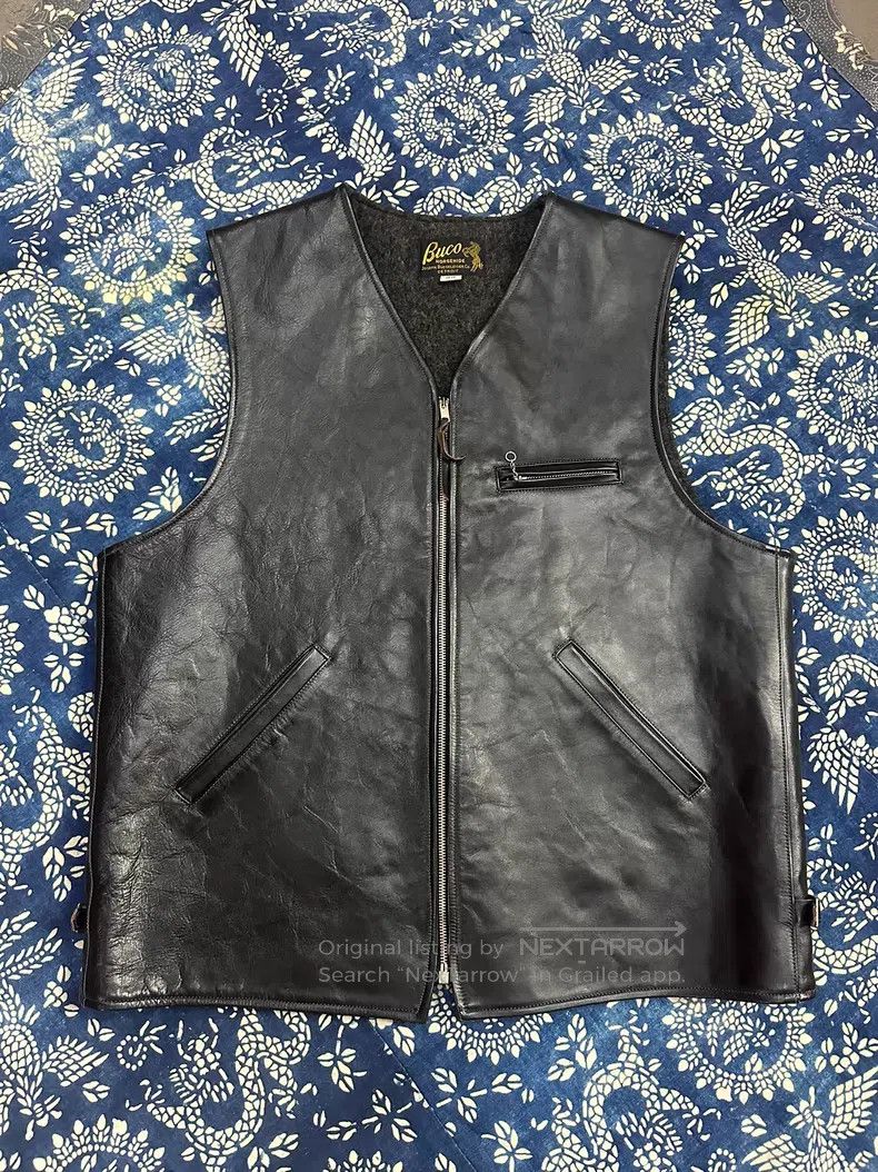 Buco Buco Classic horseskin locomotive plush vest Size US S / EU 44-46 / 1 - 1 Thumbnail