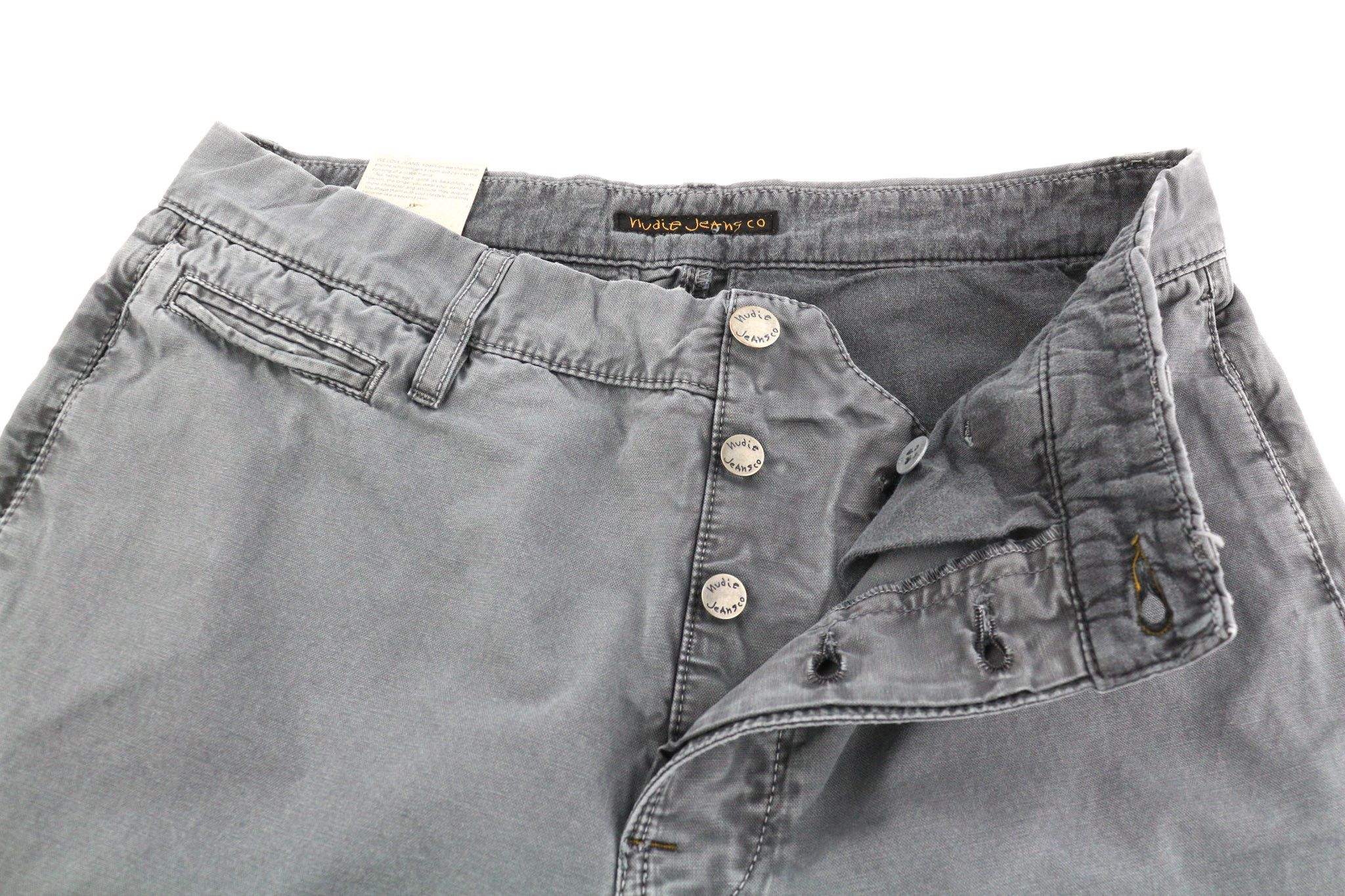 Nudie Jeans KHAKI REGULAR W30/L34 Canvas Sail Cloth Grey Trousers 82660 Size US 30 / EU 46 - 4 Thumbnail