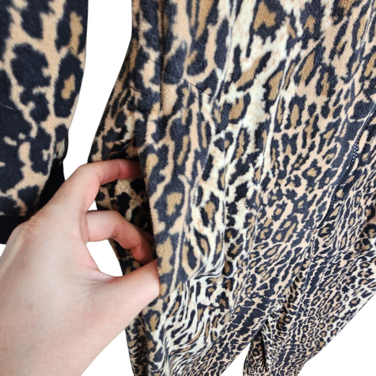 Nick Fouquet Nick & Nora Women Pajamas Leopard Print M Full Zip Sleepwear Size 38" / US 16 / IT 52 - 4 Thumbnail