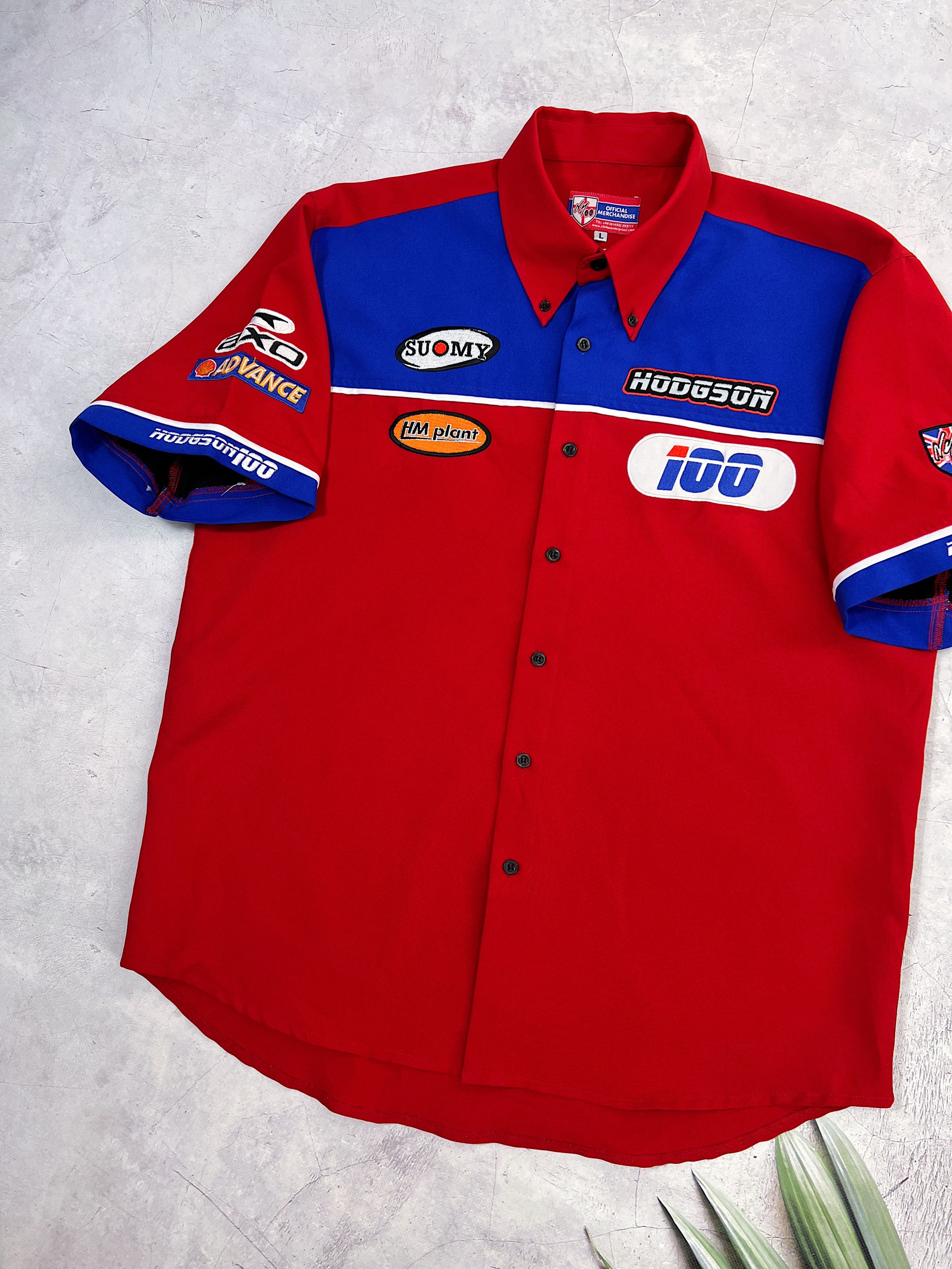 Other Neil Hodgson 100 Racing Shirt Moto GB Suomy HM plant AXO Size US L / EU 52-54 / 3 - 3 Thumbnail