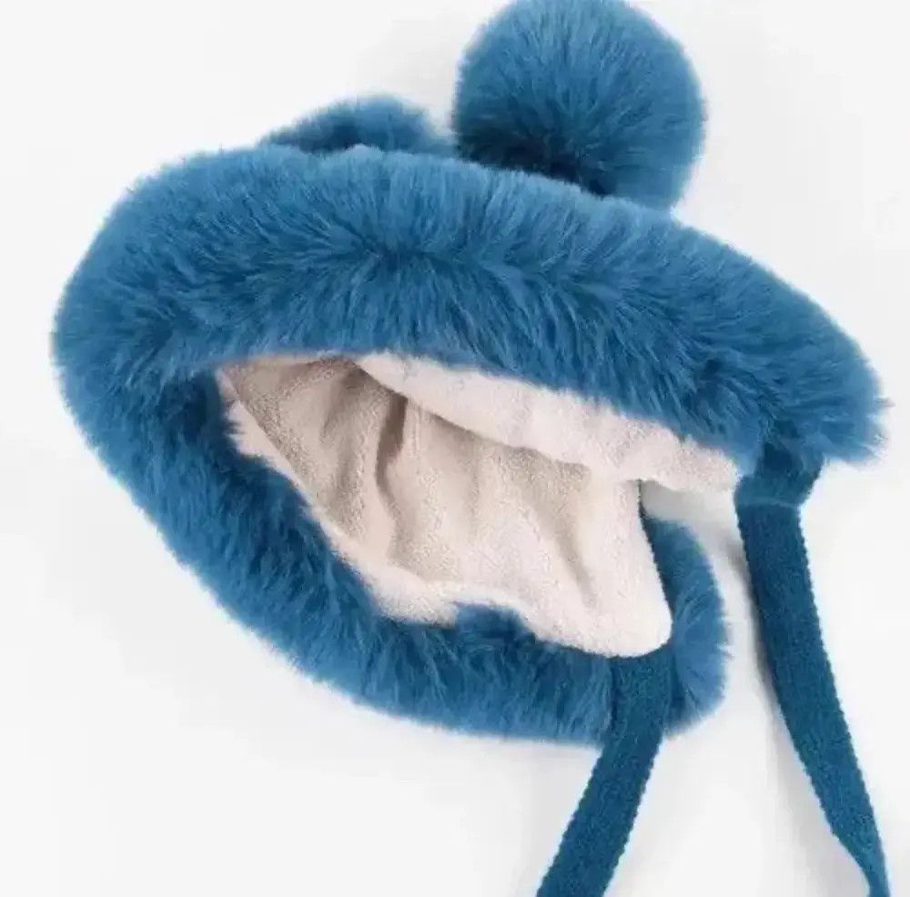 Japanese Brand Blue Cat Ear Protection Hat Size ONE SIZE - 4 Thumbnail