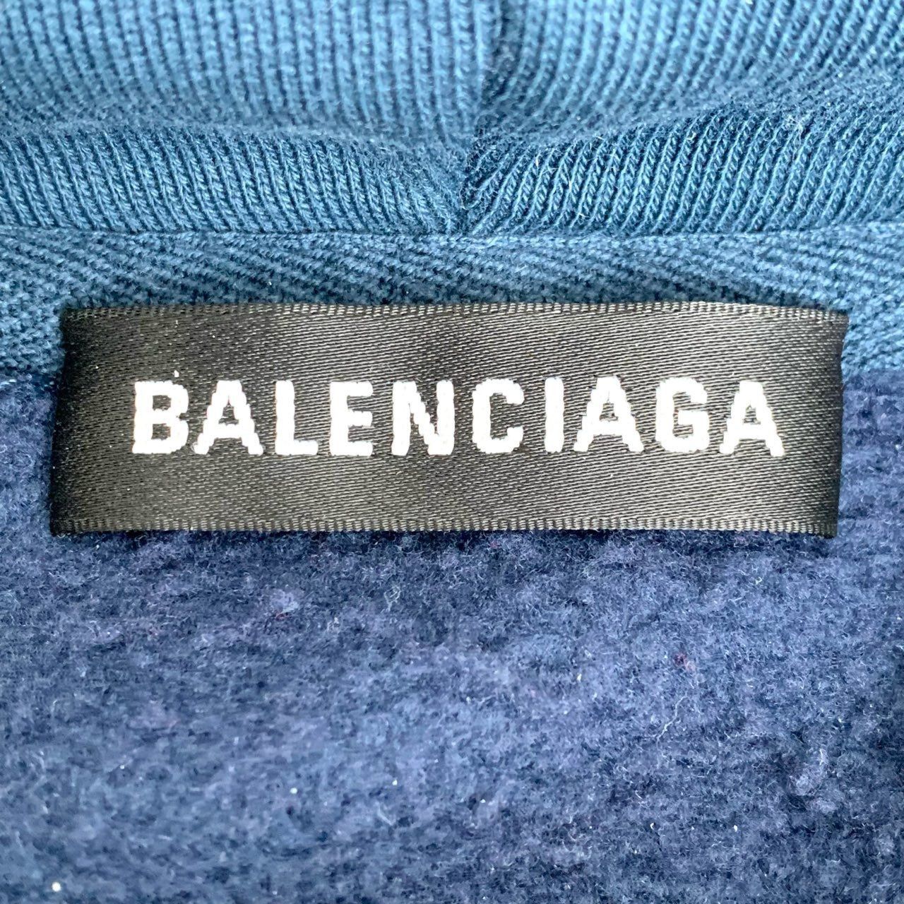 Balenciaga Balenciaga Authentic Logo Blue Hoodie M Cotton Polyester Ble Size M / US 6-8 / IT 42-44 - 2 Thumbnail