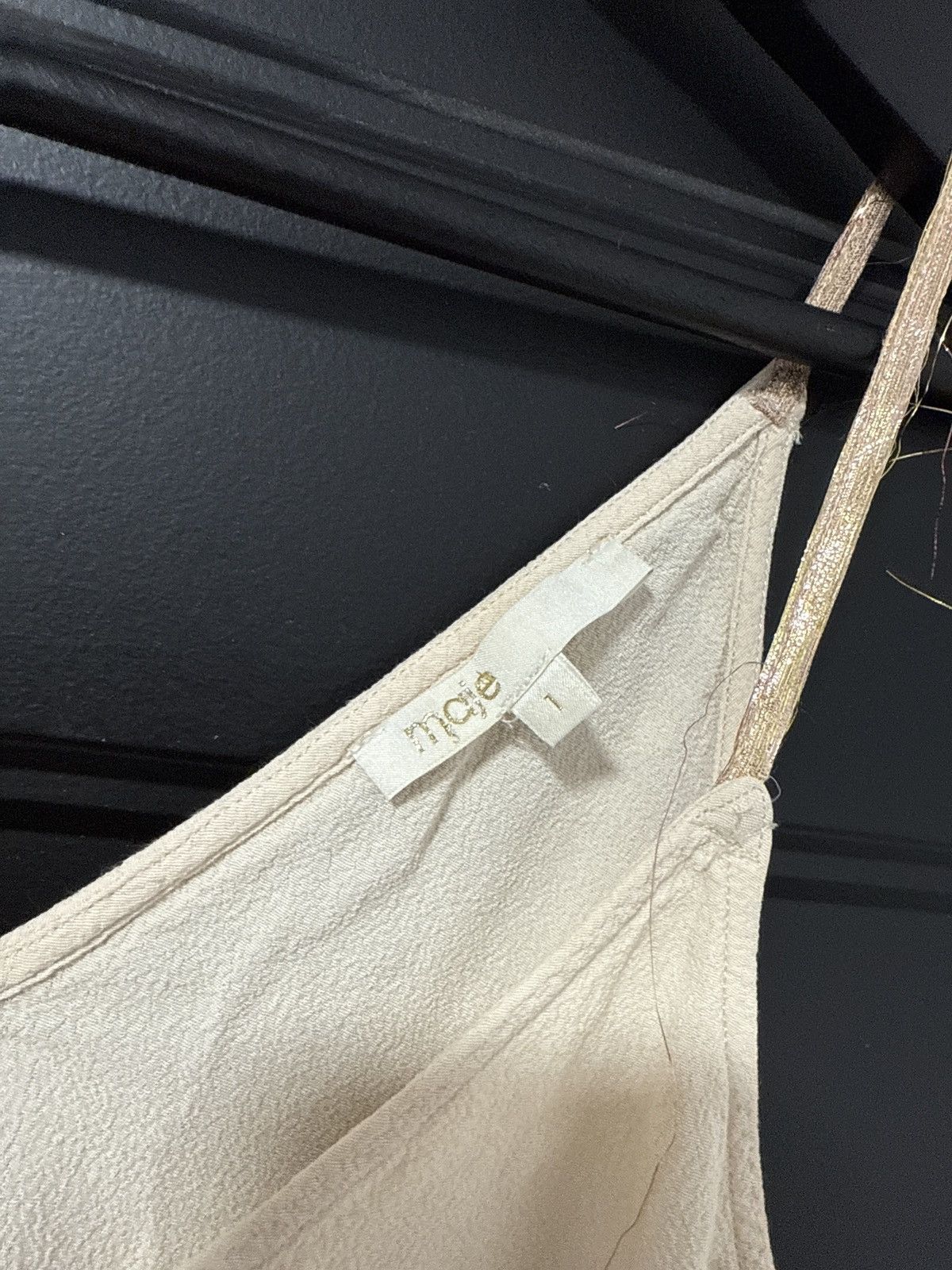 Maje Maje Beige Silk-Blend Slip Dress – Size 1 (Small) Size S / US 4 / IT 40 - 2 Thumbnail