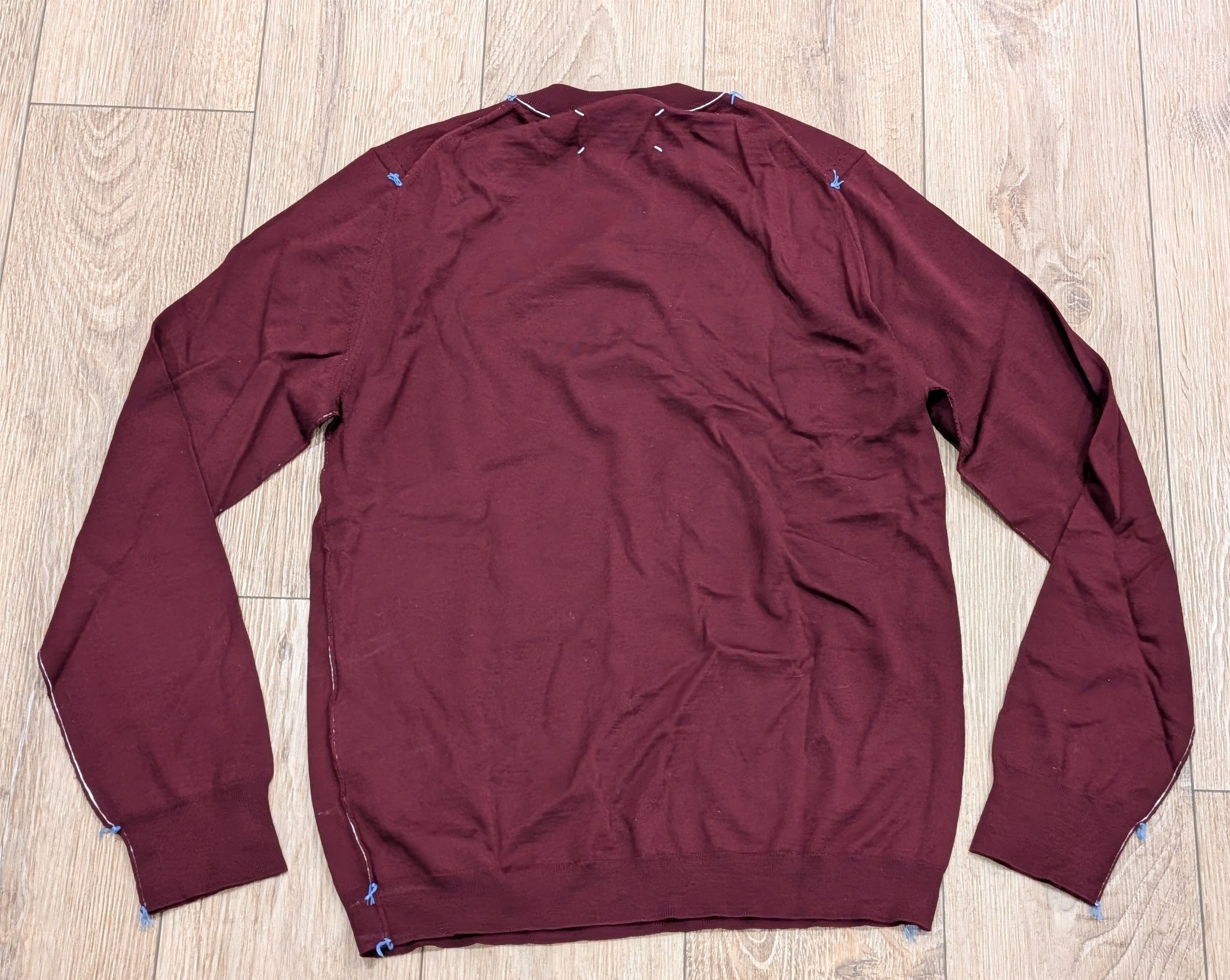 Maison Margiela Maison Margiela Wool Crewneck Sweater Bordeaux Large Size US L / EU 52-54 / 3 - 3 Thumbnail