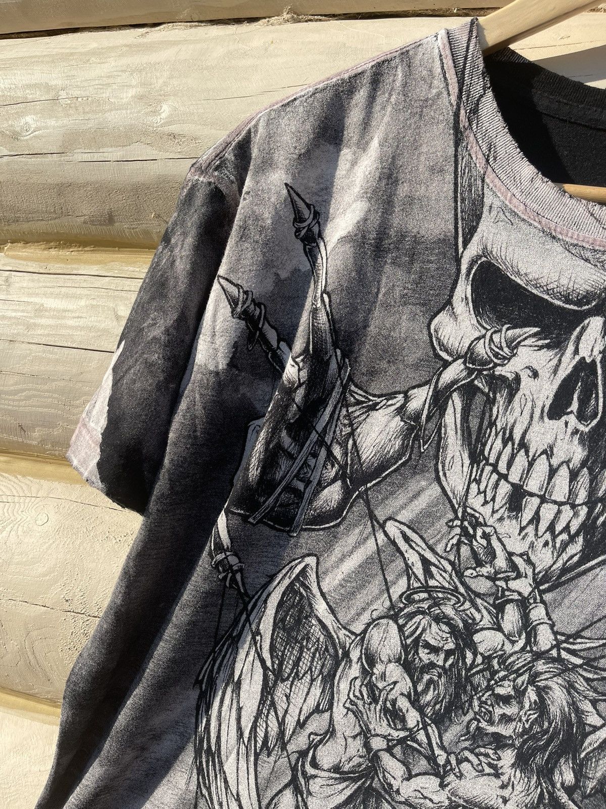 Affliction Affliction Y2K vintage scull tee print dyed t-shirt Size US L / EU 52-54 / 3 - 5 Thumbnail
