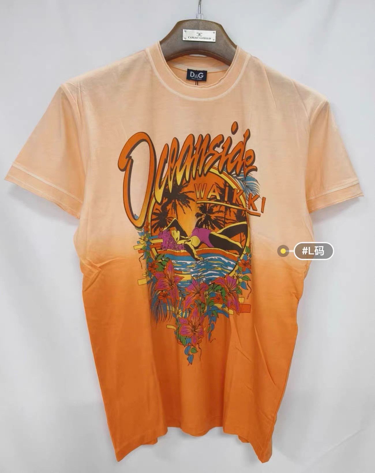Dolce & Gabbana DOLCE&GABBANA Men's Crew Neck Short Sleeve T-Shirt K18 Size US L / EU 52-54 / 3 - 1 Thumbnail