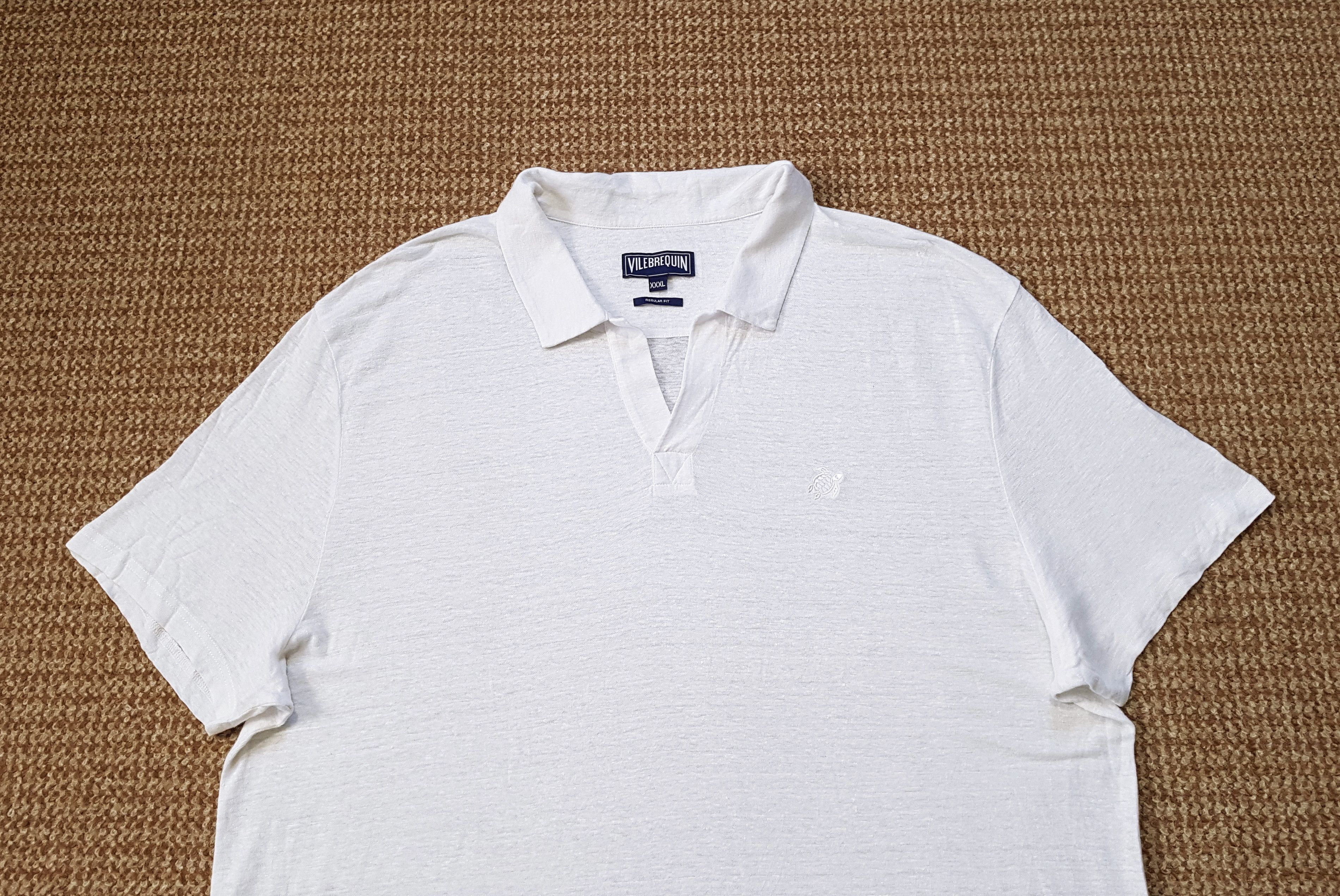 Vilebrequin Vilebrequin RRP $190 Pyramid Solid Linen Jersey Polo sz 3XL Size US XXL / EU 58 / 5 - 4 Thumbnail