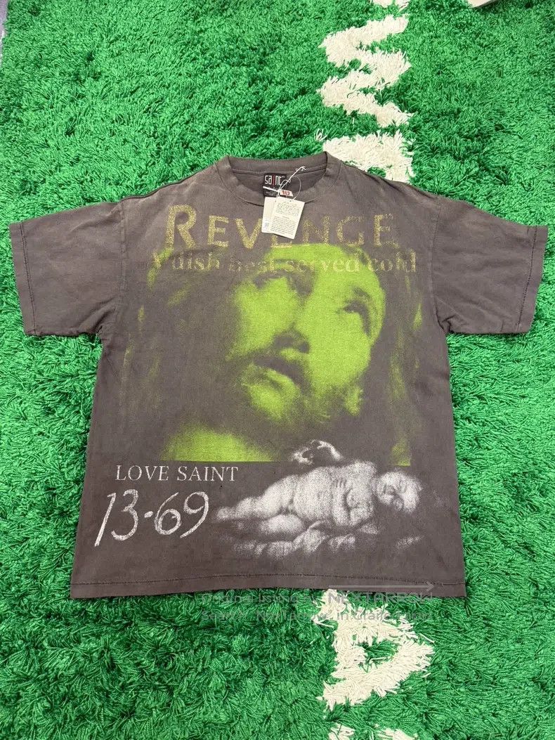 Saint Michael Saint Michael Pattern-made old T-shirt Size US XL / EU 56 / 4 - 1 Thumbnail